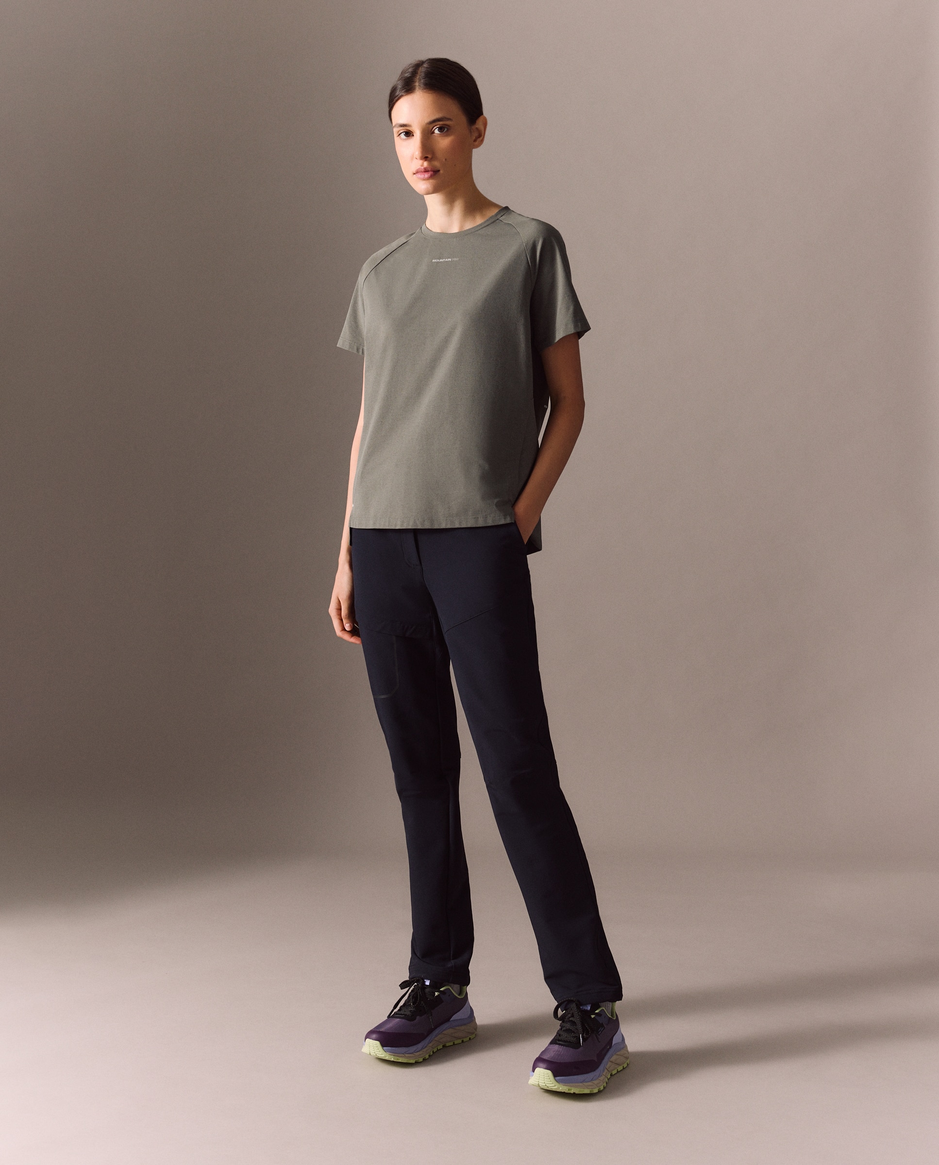 Pantalón largo de montaña de Mountain Pro de mujer - Negro Negro-1