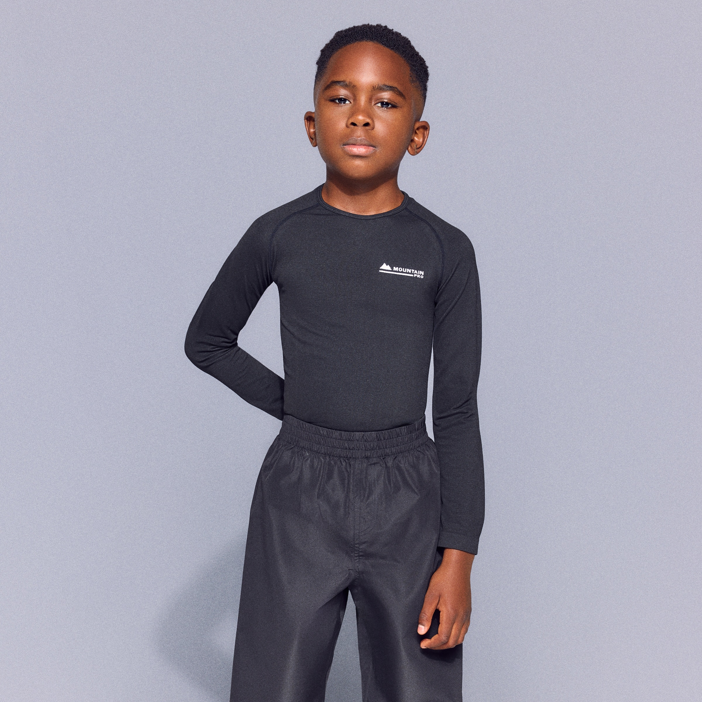 Camiseta térmica Advance de Mountain Pro infantil - Negro Negro-1