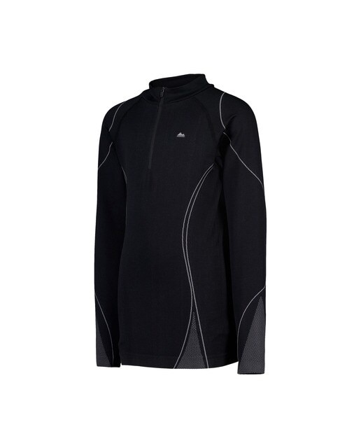 Camisola Interior Térmica Infantil com 1/2 Fecho de Correr Advance Plus Preto-1