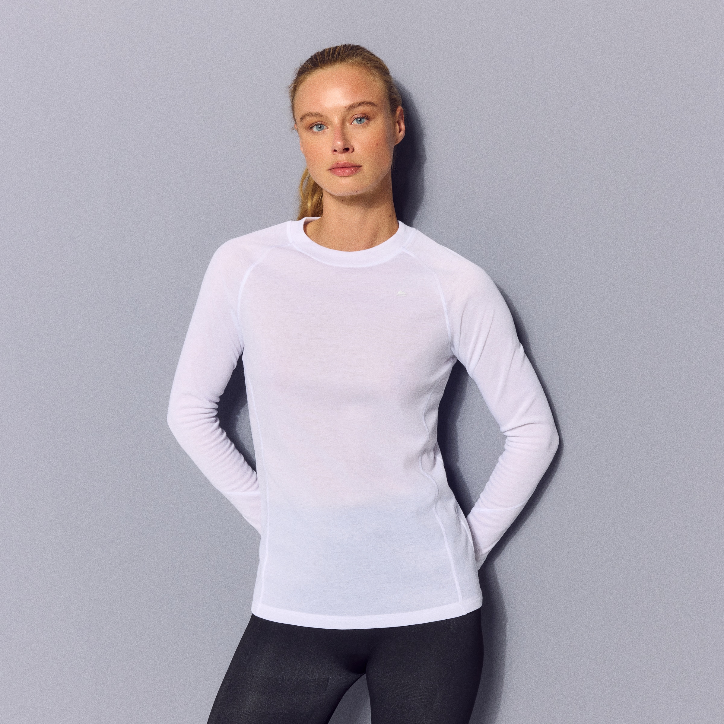 Camiseta térmica de montaña de mujer Mountain Pro - Blanco Blanco-1