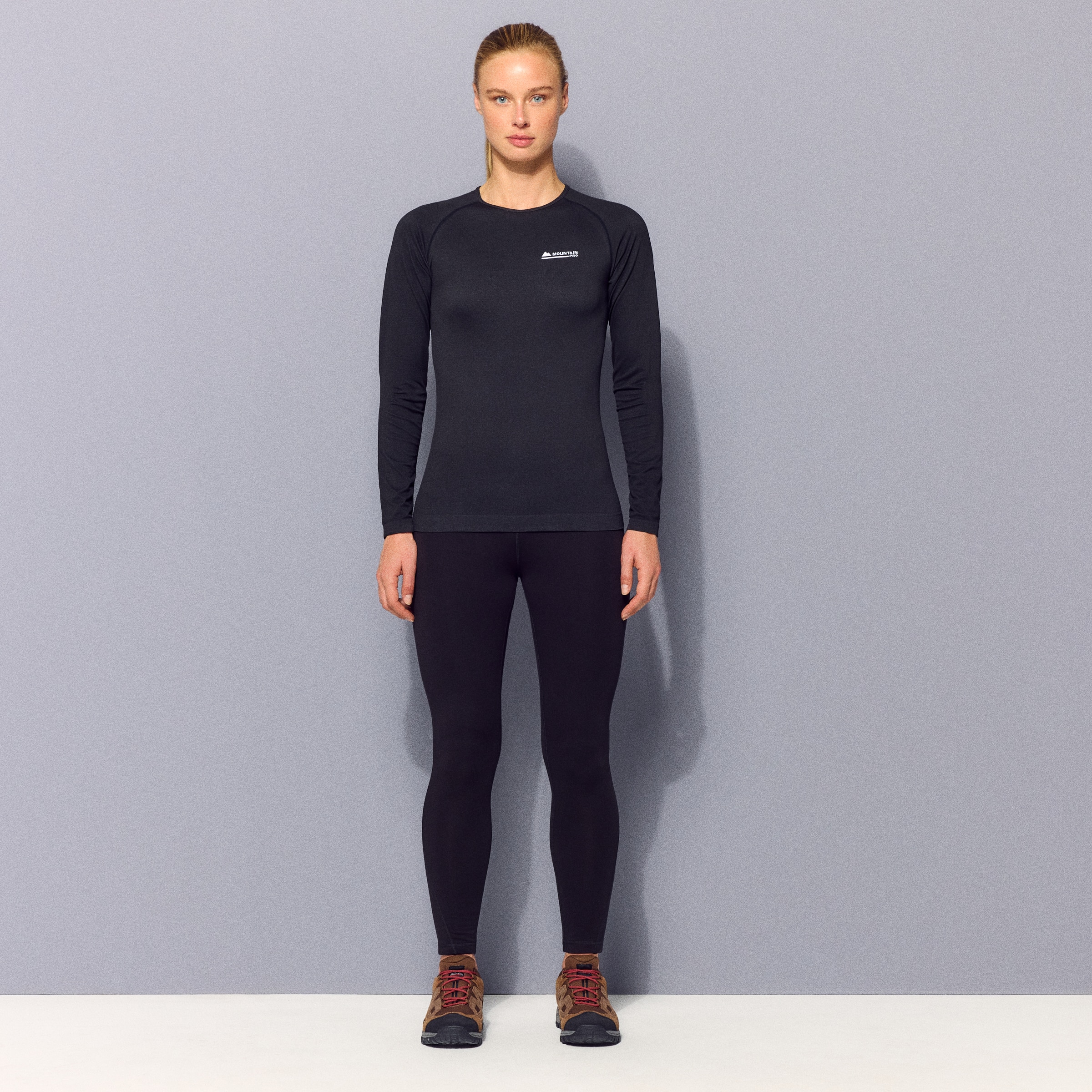 Camiseta térmica Advance de Mountain Pro de mujer - Negro Negro-2