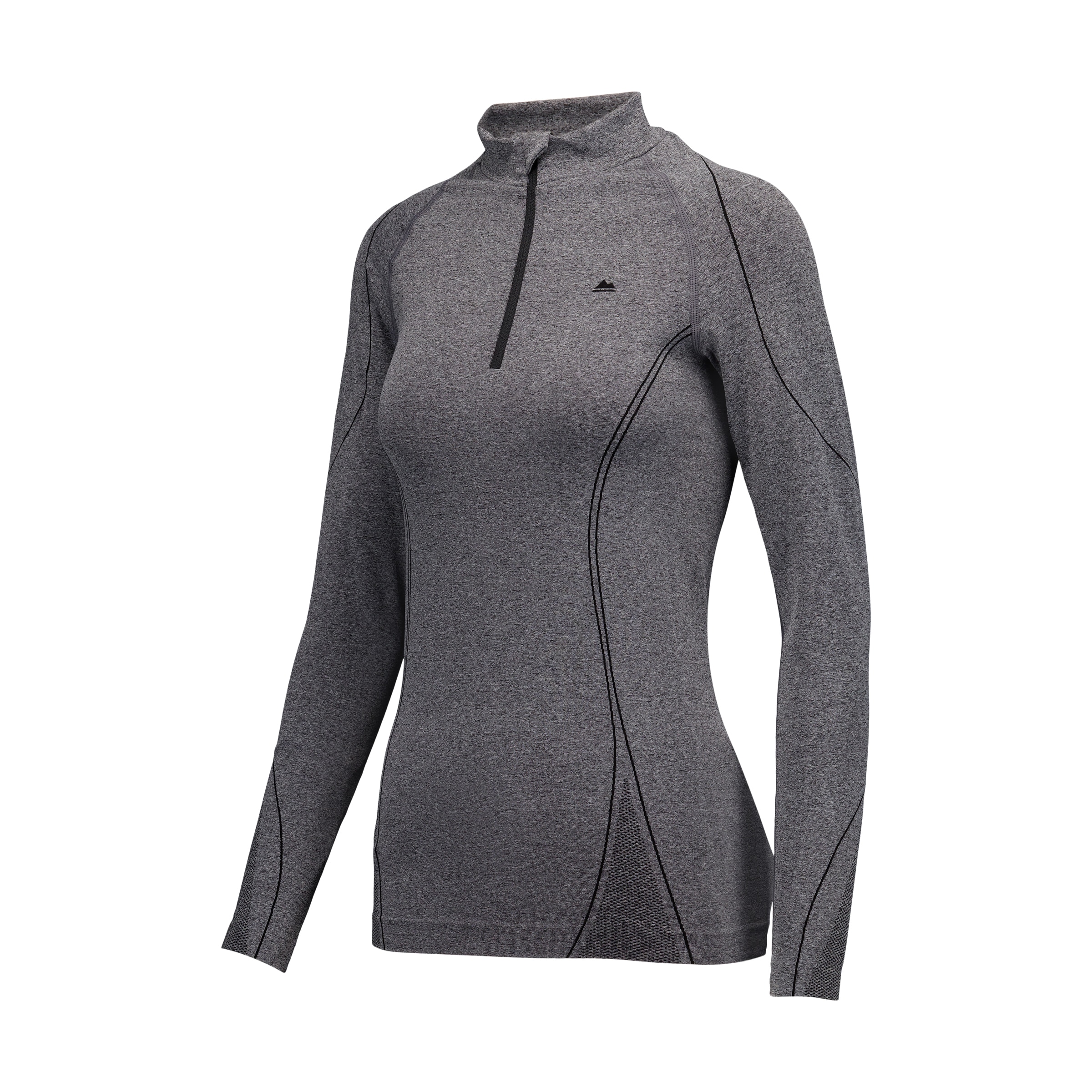 Camiseta térmica 1/2 cremallera Advance Plus de Mountain Pro de mujer - Gris Gris-4