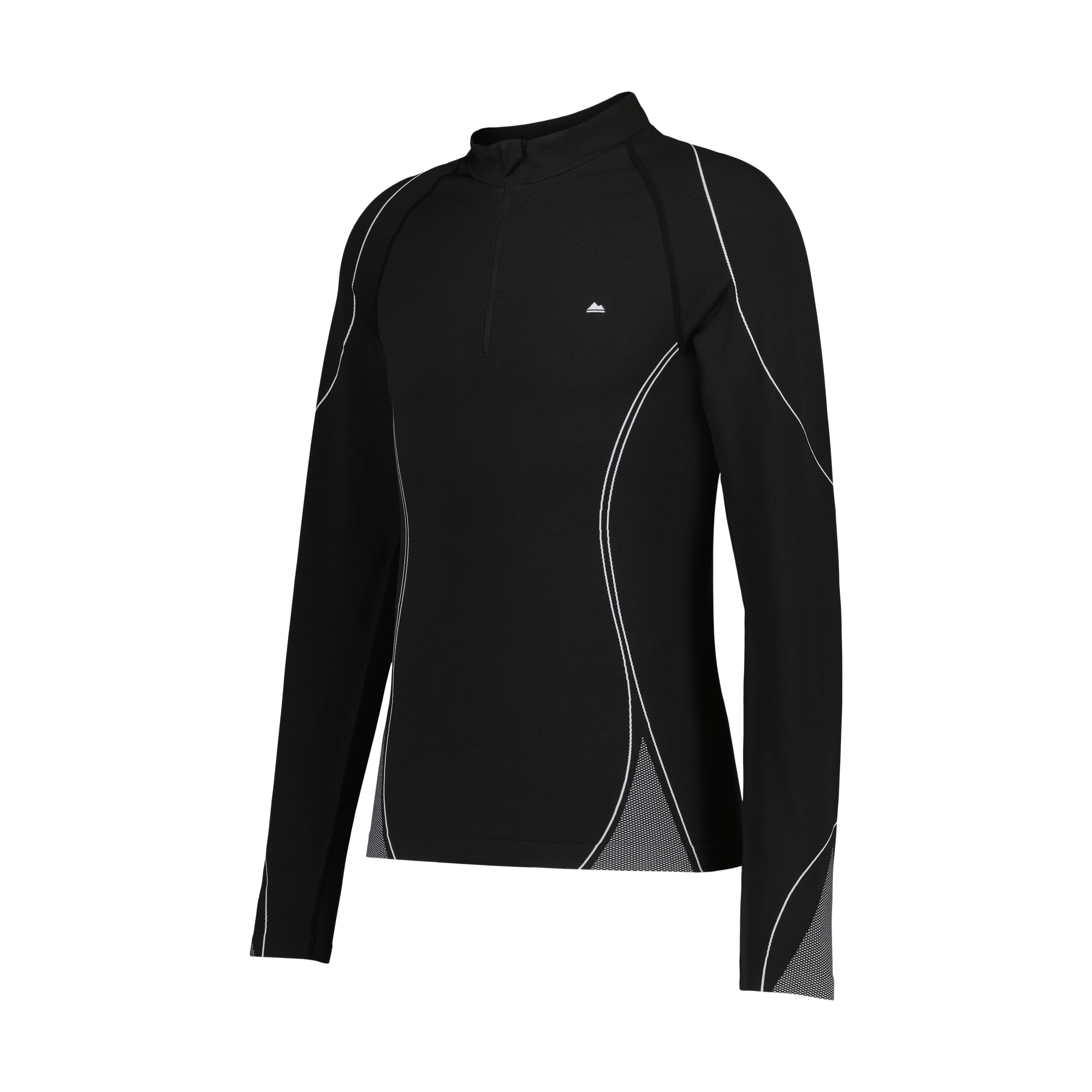 Camisola Interior Térmica de Homem com 1/2 Fecho de Correr Advance Plus Preto-4