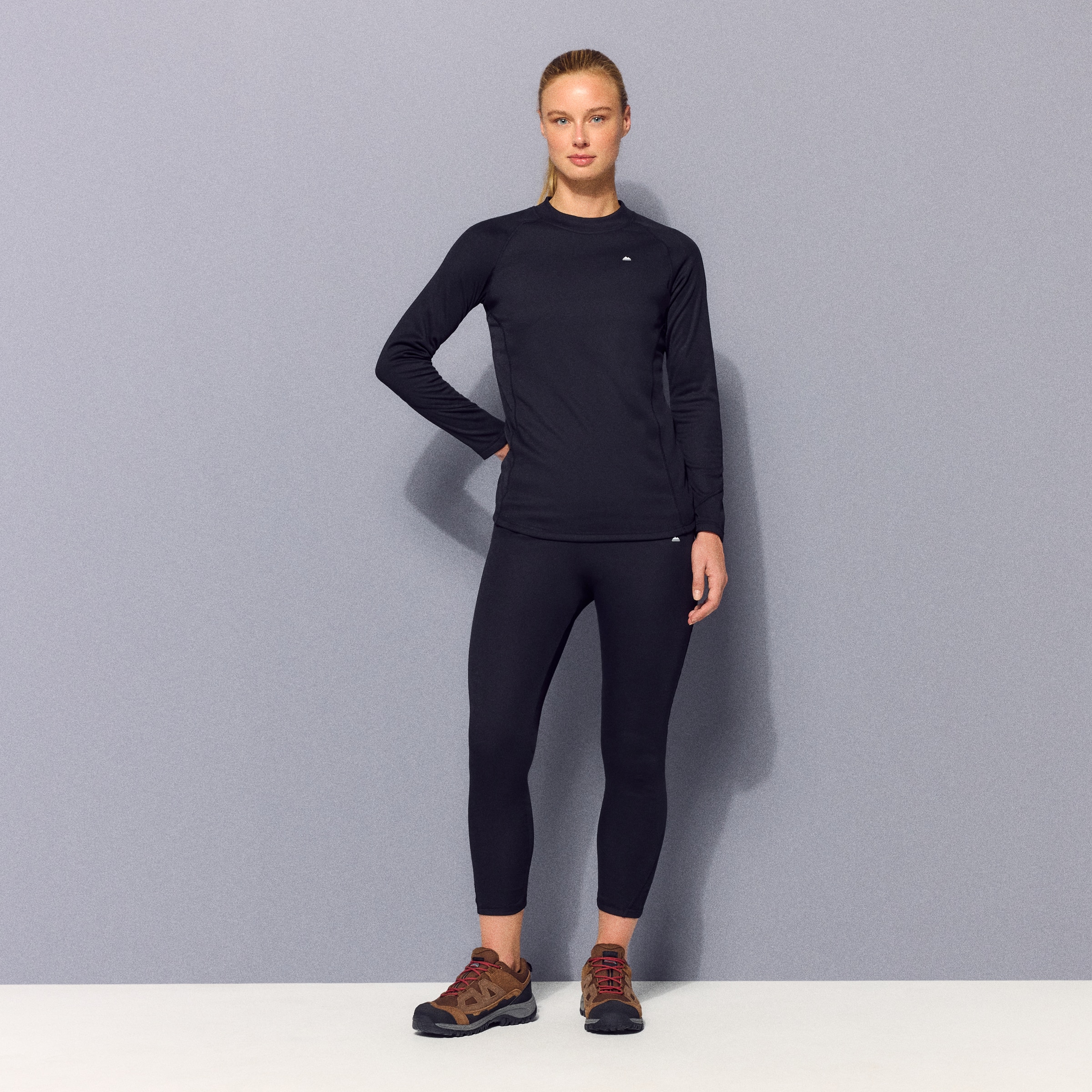 Calças Térmicas Basic de Mulher Preto-1