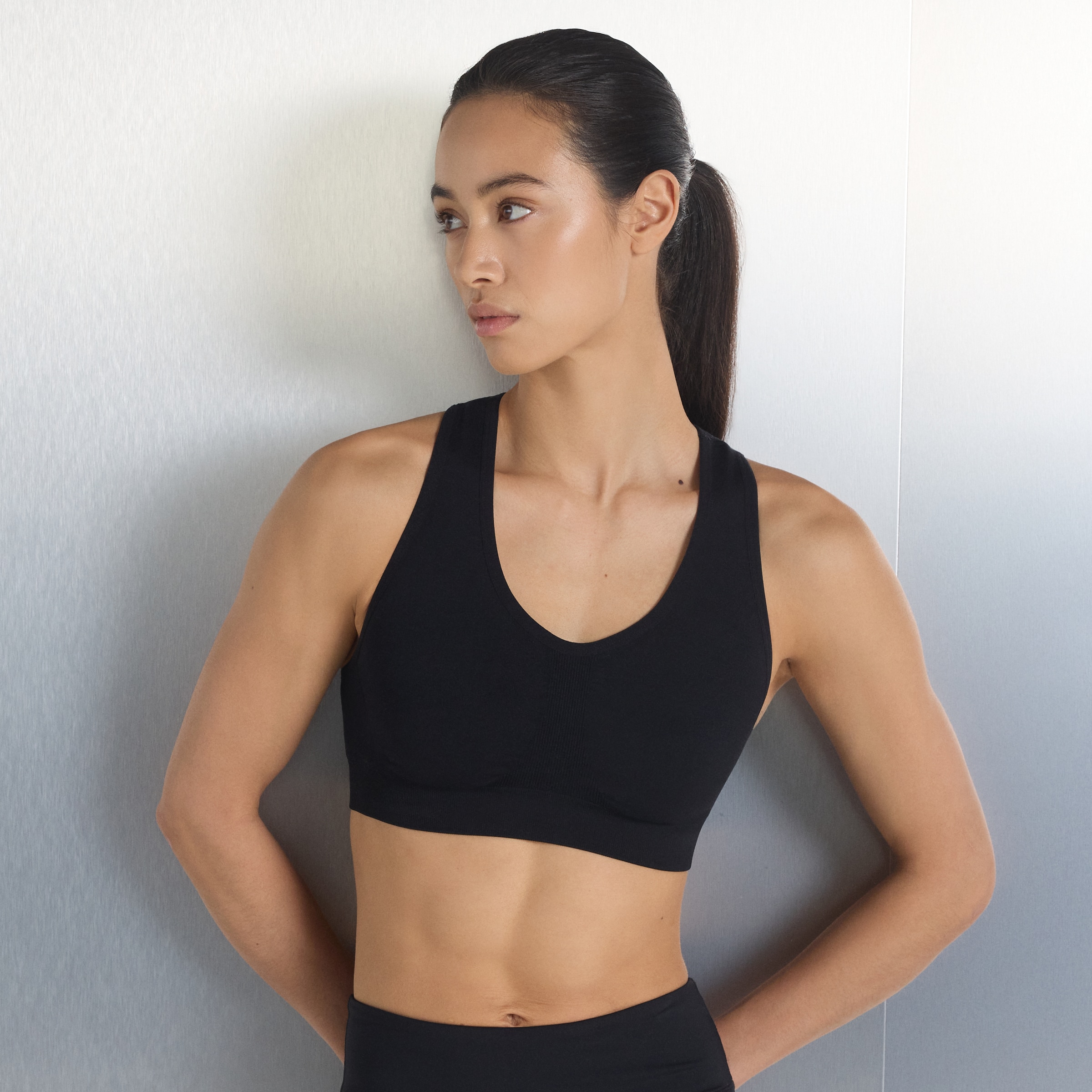 Soutien Desportivo de Training de Mulher Preto-1