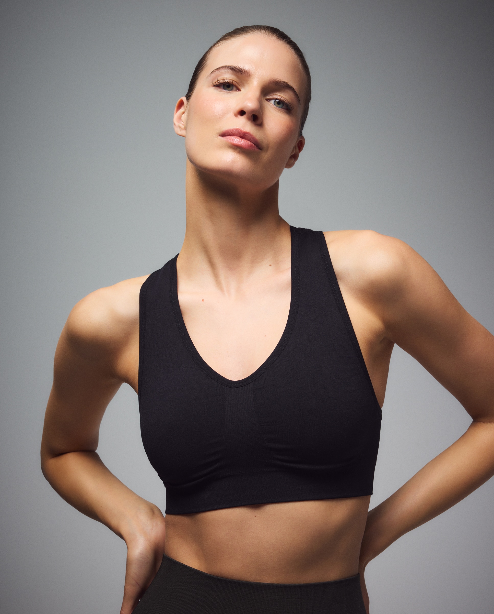 Sujetador deportivo de training de mujer Boomerang - Negro Negro-1