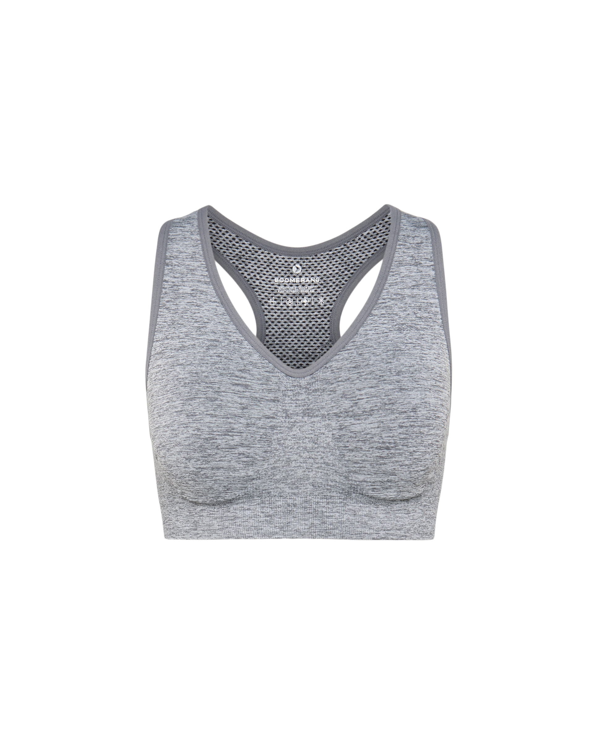Sujetador deportivo de training de mujer Boomerang - Gris claro Gris claro-4