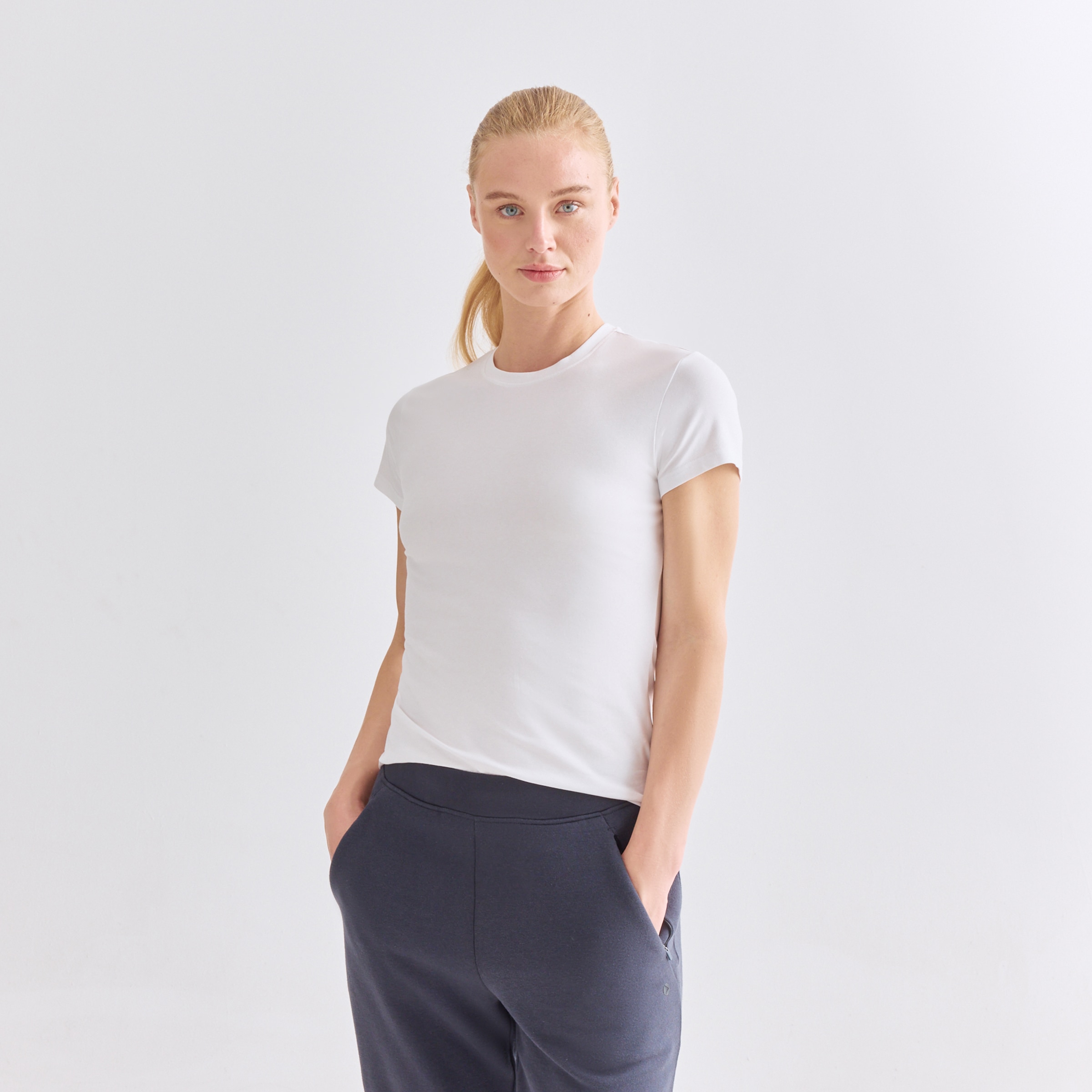 Camiseta de manga corta Sportcasual de mujer Boomerang - Blanco Blanco-1