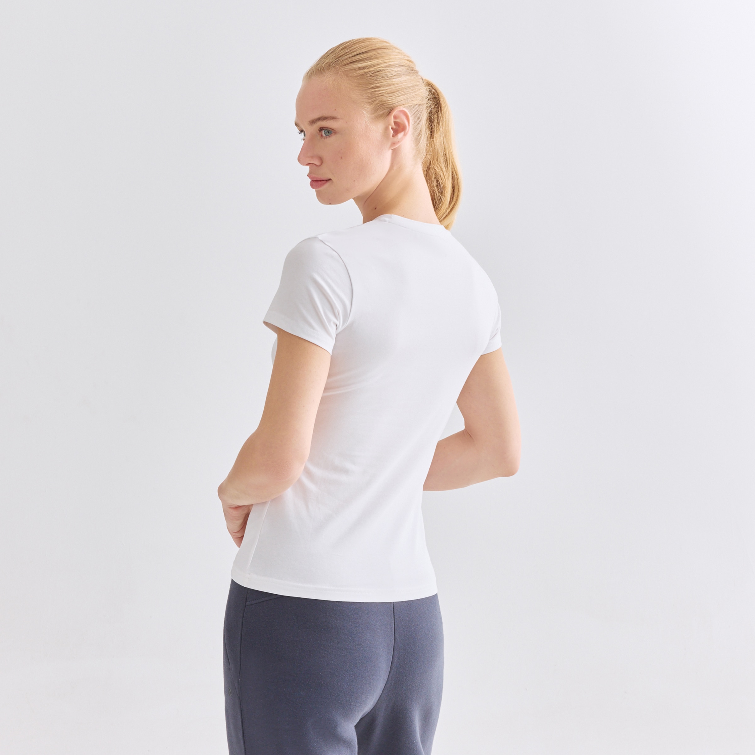 Camiseta de manga corta Sportcasual de mujer Boomerang - Blanco Blanco-2
