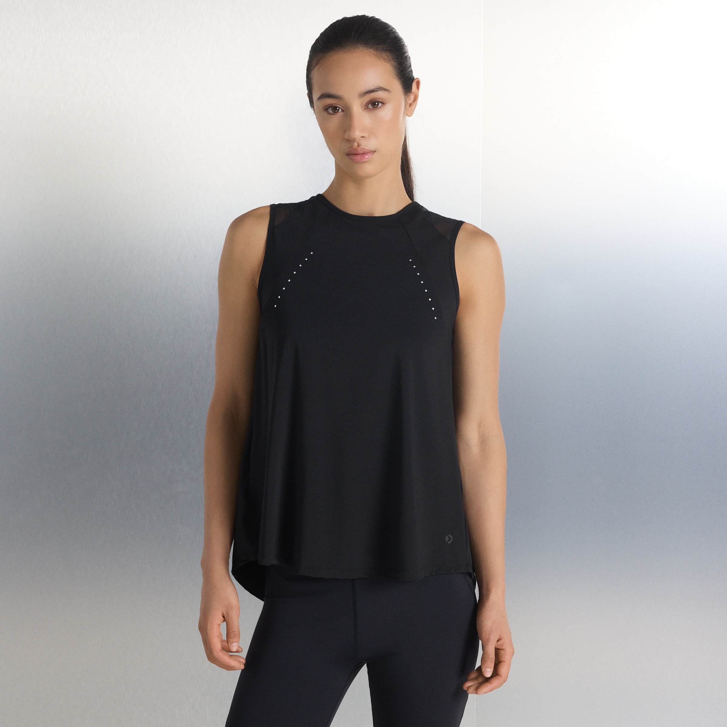 T-shirt sem Mangas de Training de Mulher Preto-1