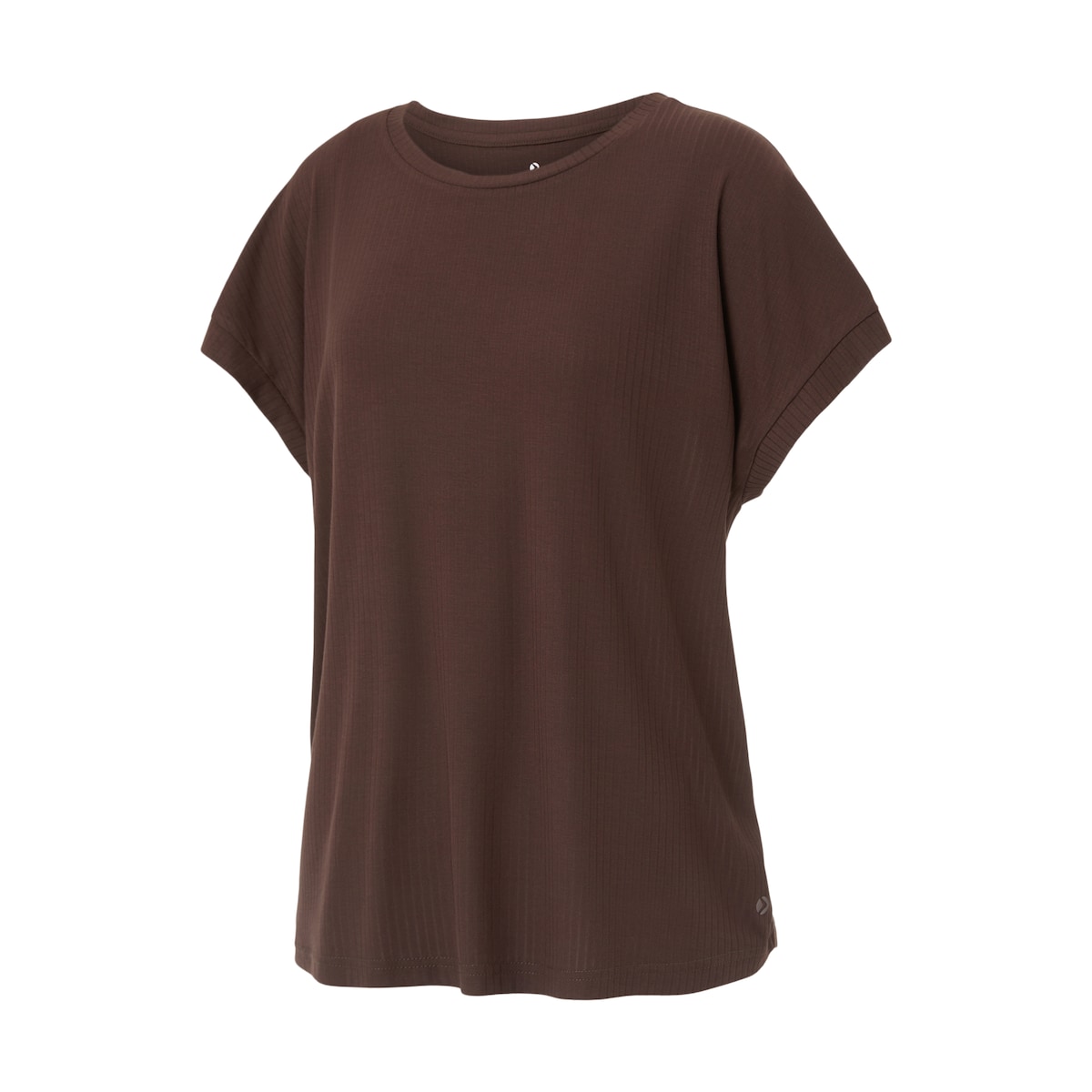 T-shirt Canelada de Viscose Training de Mulher Castanho-4