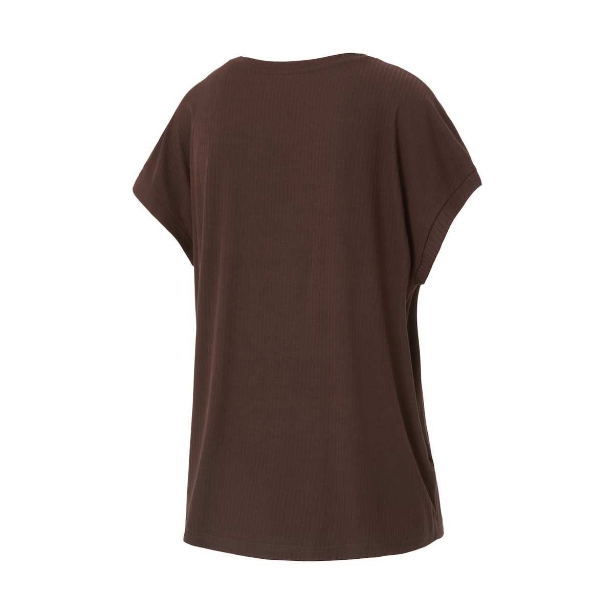 T-shirt Canelada de Viscose Training de Mulher Castanho-5