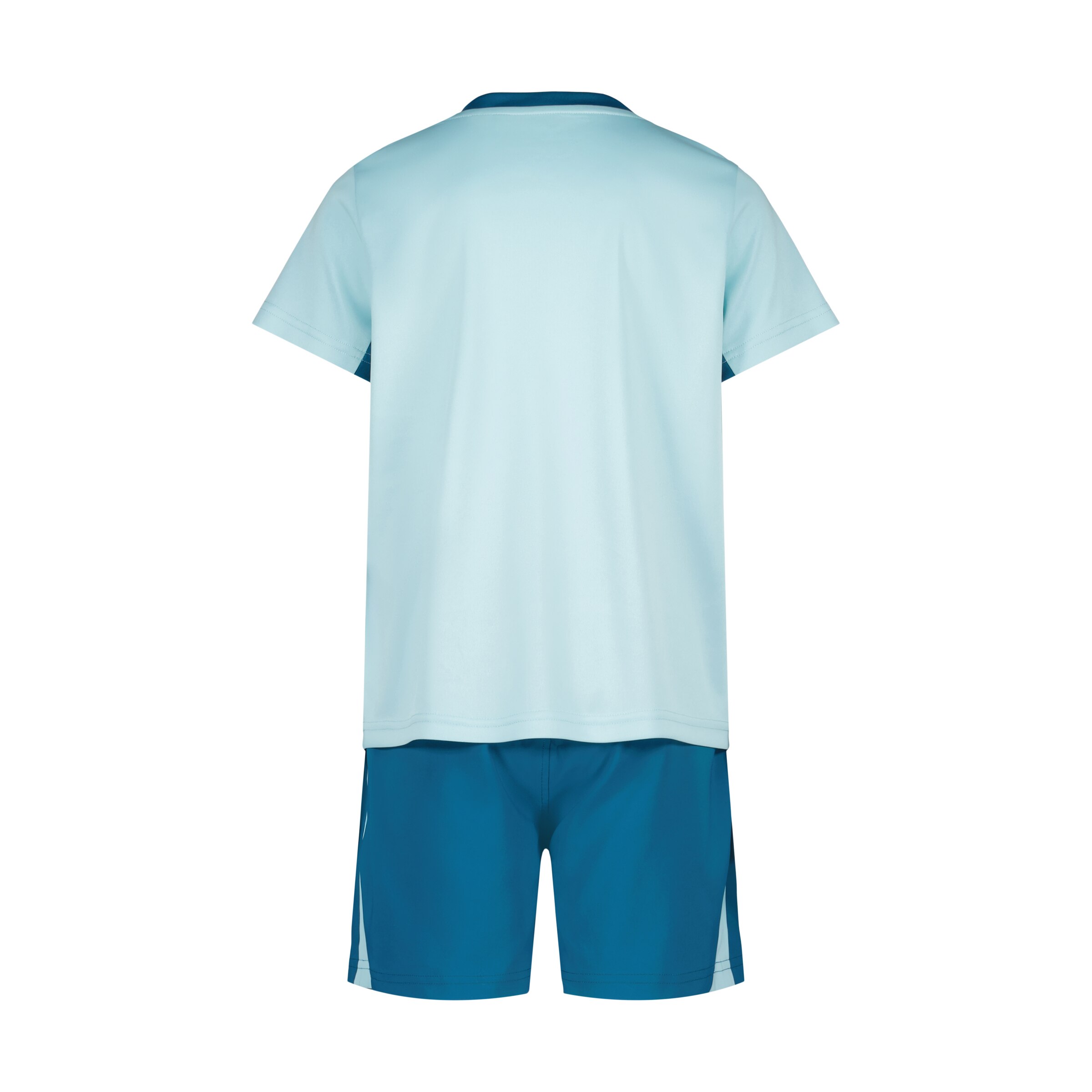 Conjunto de T-shirt de Manga Curta e Calções de Training de Criança Turquesa-5