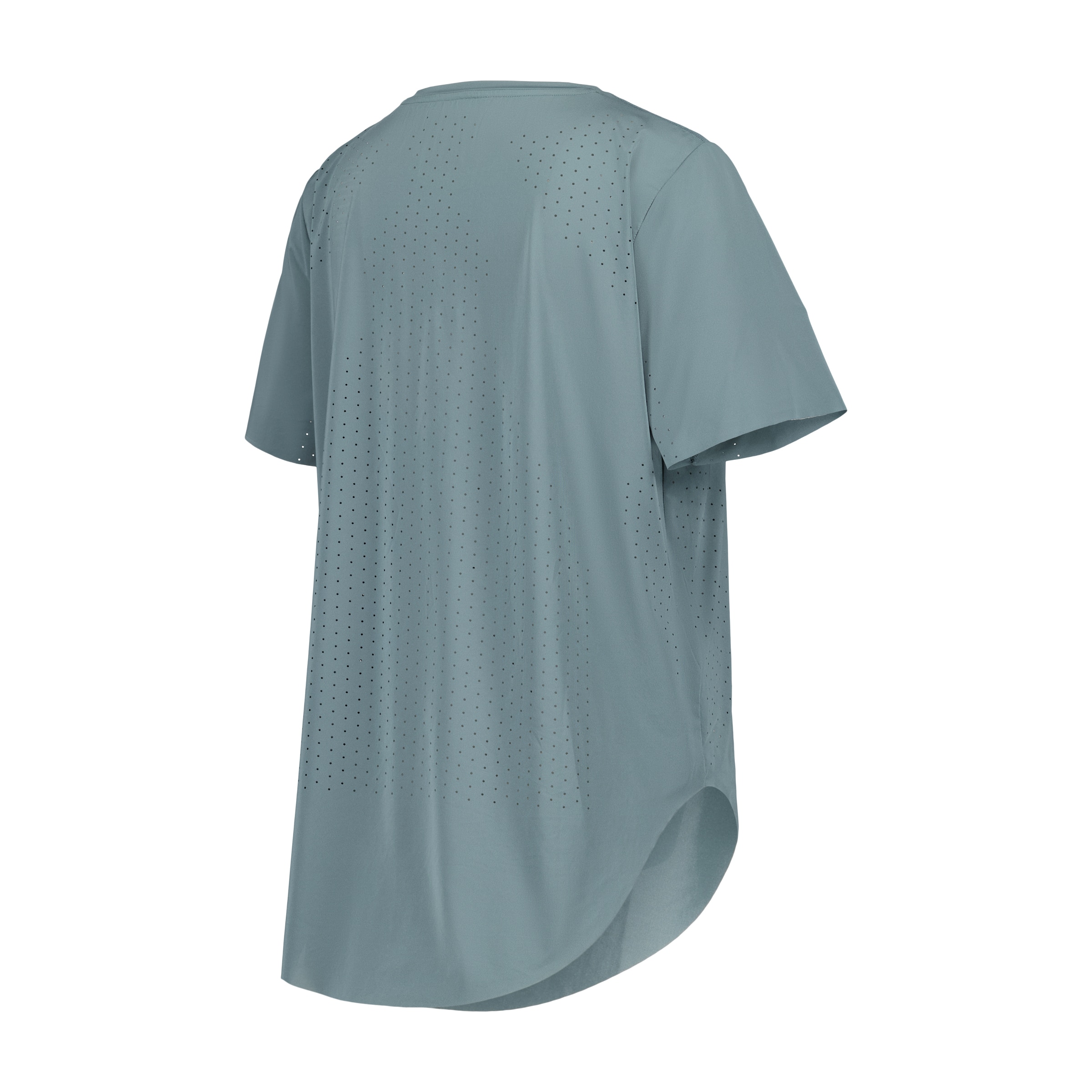 T-shirt de Training de Mulher com Manga Curta Micro Perfurada Esmeralda-5