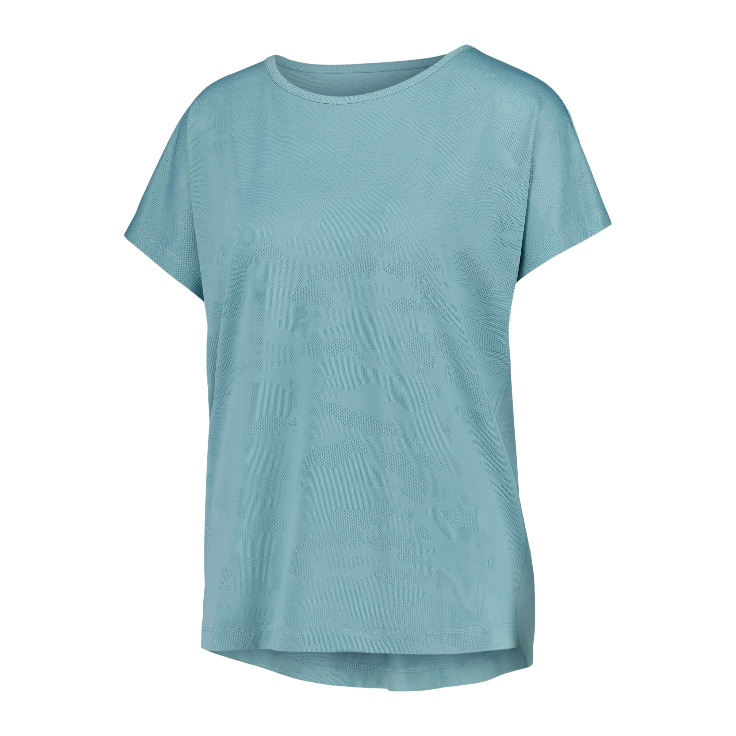 T-shirt de Training de Mulher com Jacquard e Manga Curta Índigo-4