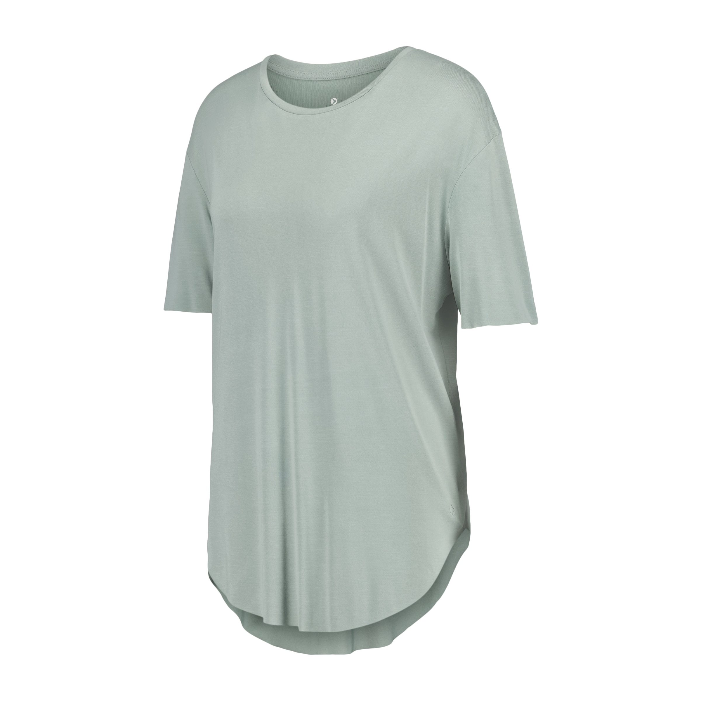 Camiseta de modal de manga corta de yoga de mujer Boomerang - Negro Verde claro-4