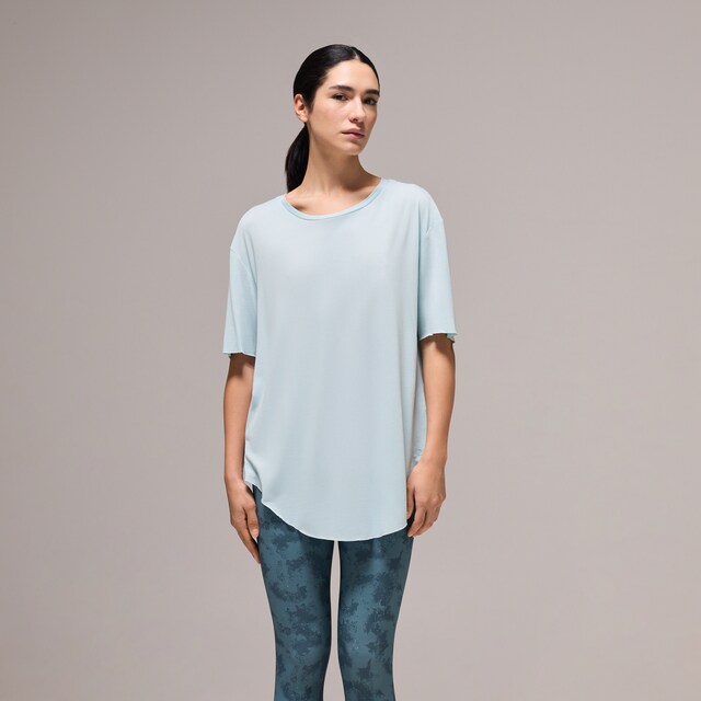 Camiseta de modal de manga corta de yoga de mujer Boomerang