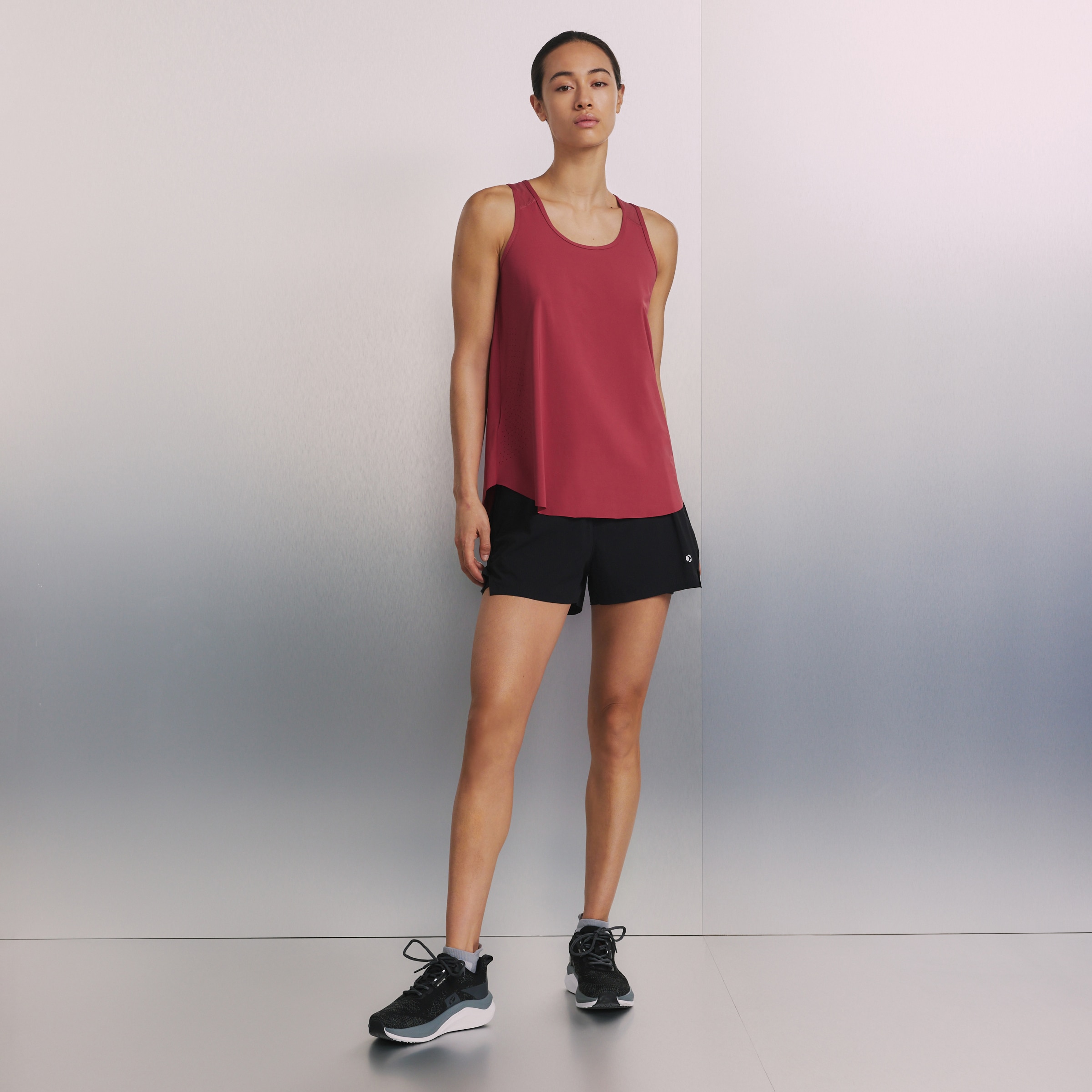 T-shirt sem Mangas de Training de Mulher Terracota-2