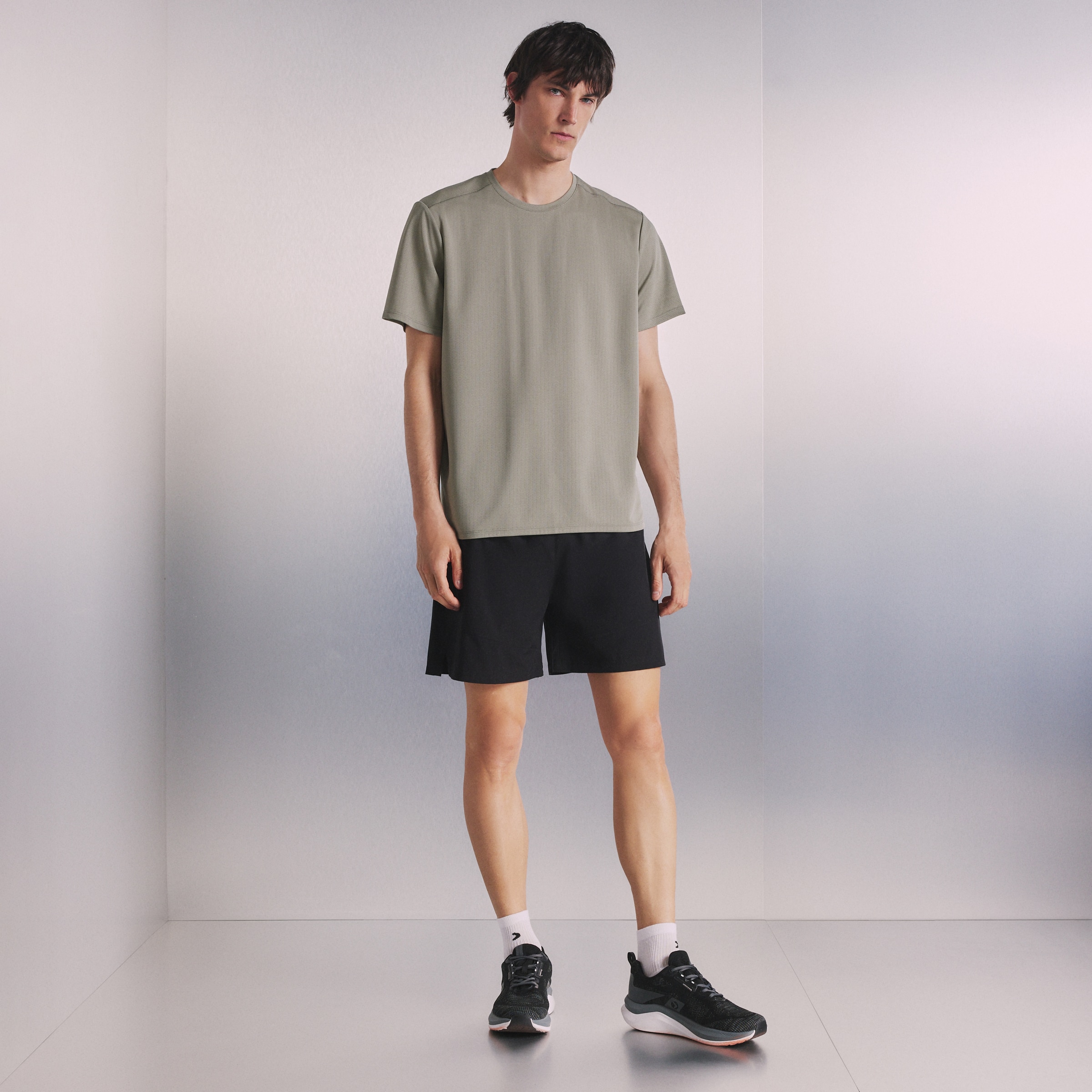 T-shirt de Manga Curta Training de Homem Verde-claro-2