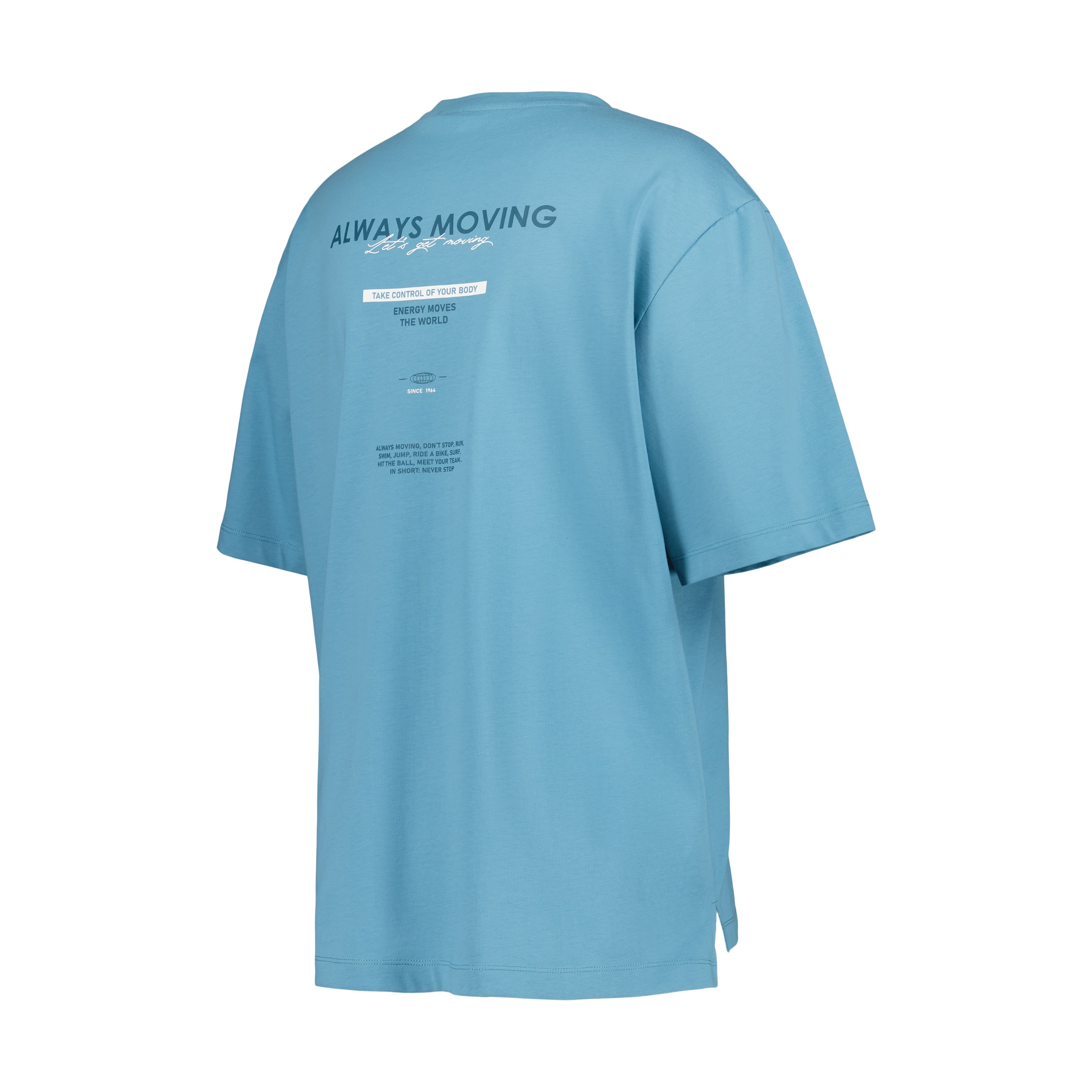 Camiseta de manga corta Sportcasual de hombre Boomerang - Turquesa Turquesa-5