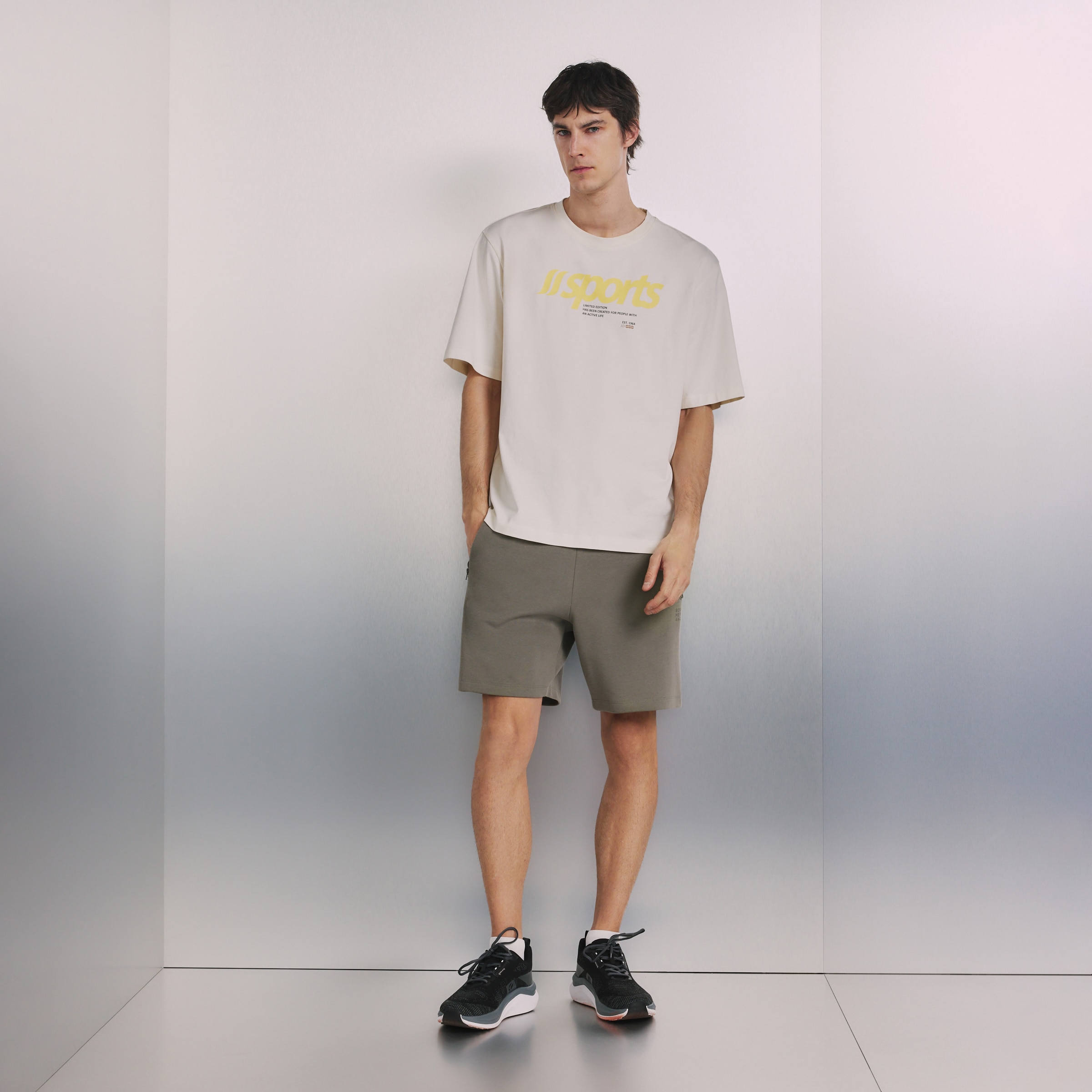 T-shirt de Manga Curta Sportcasual de Homem Baunilha-2