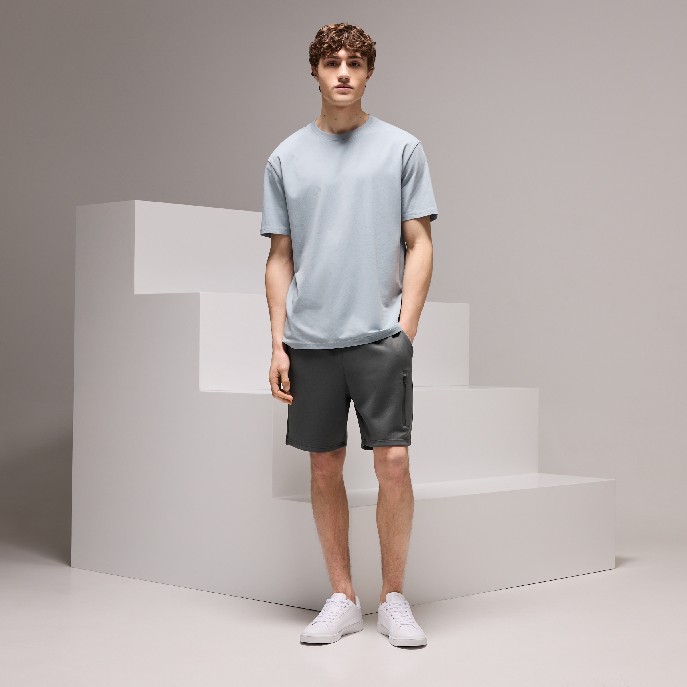 T-shirt de Manga Curta Sportcasual de Homem Anil-2