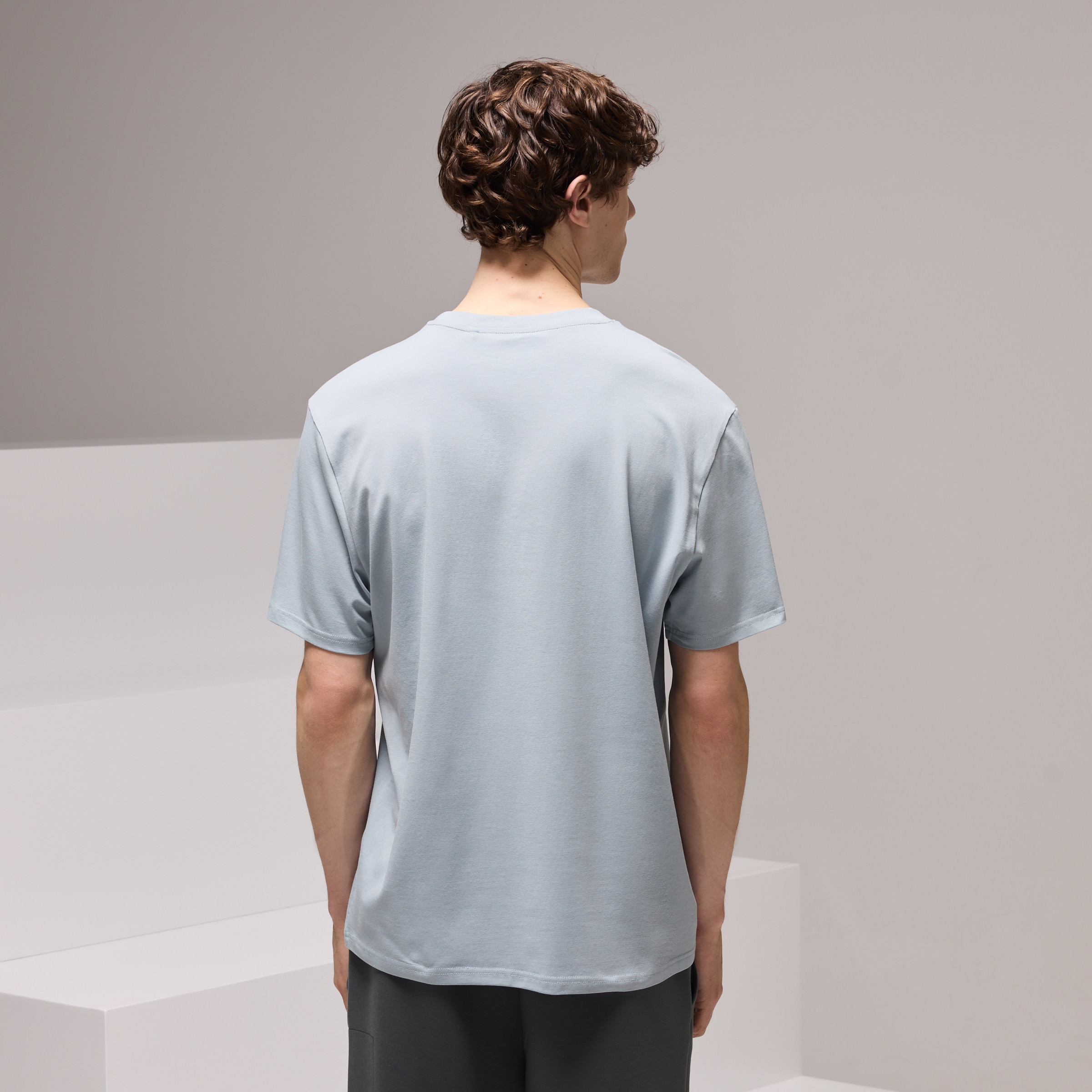 T-shirt de Manga Curta Sportcasual de Homem Anil-3