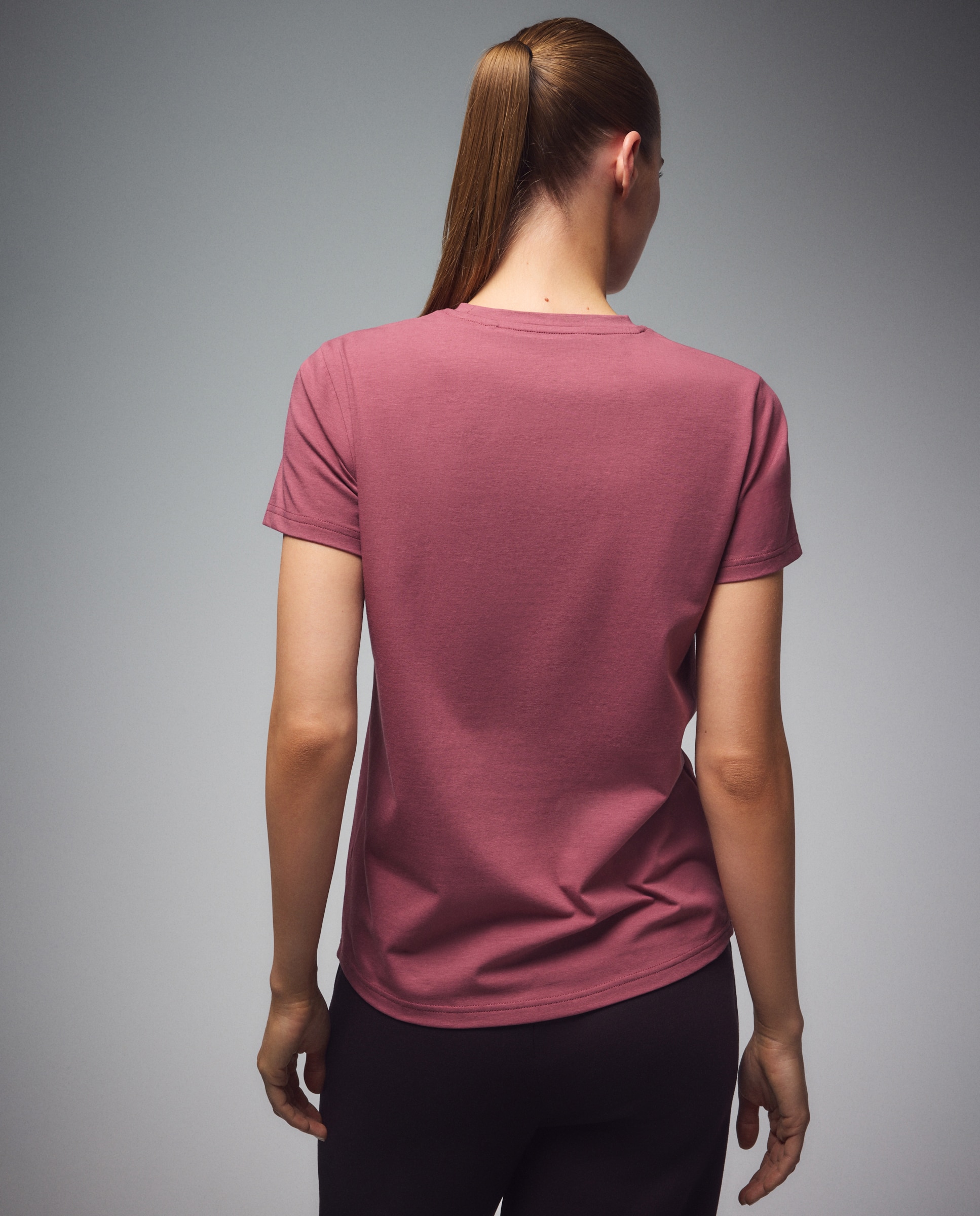 T-shirt de Manga Curta Sportcasual de Mulher 230 Rosa Escuro-3