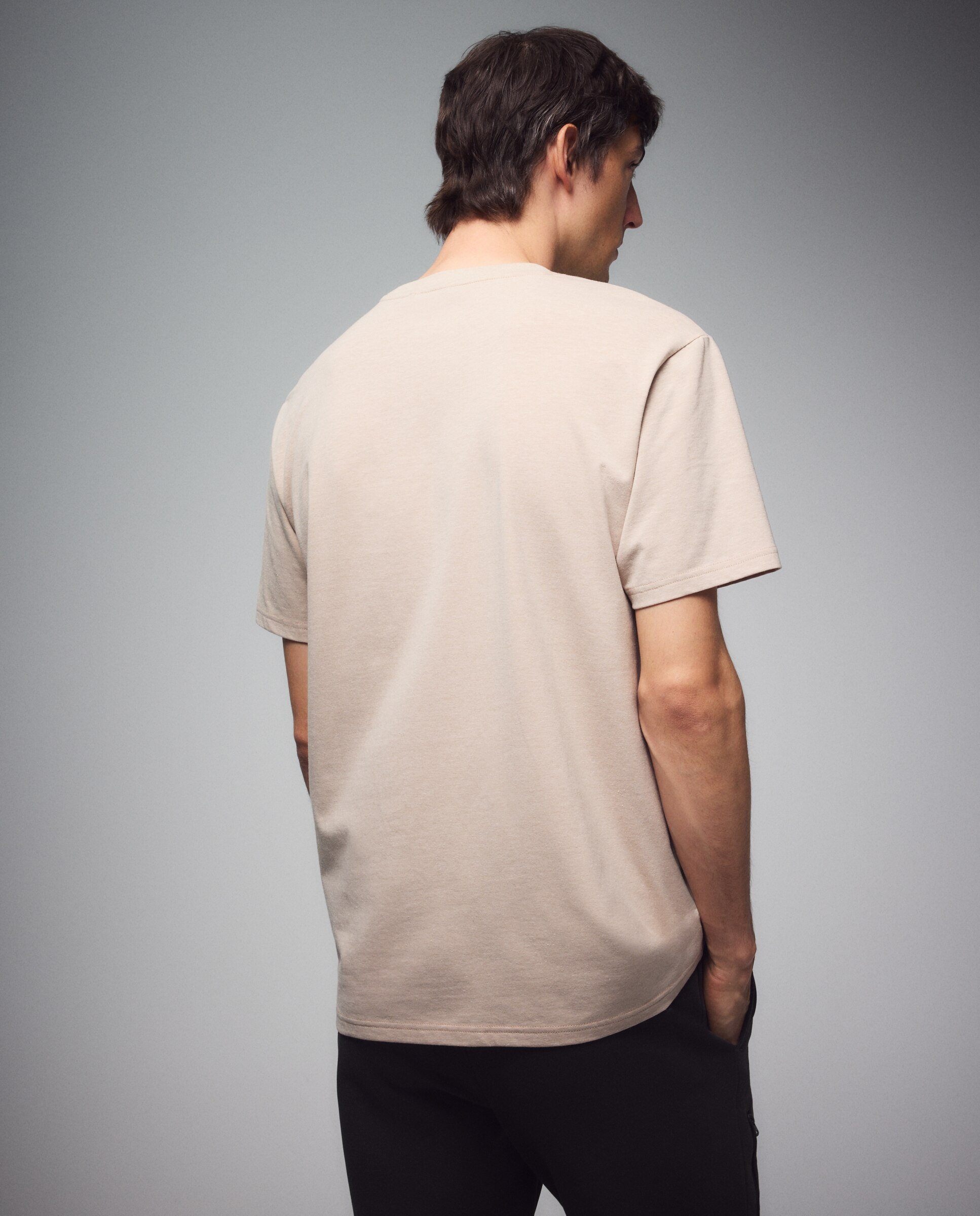 Camiseta de manga corta Sportcasual de hombre Boomerang - Beige Beige-3