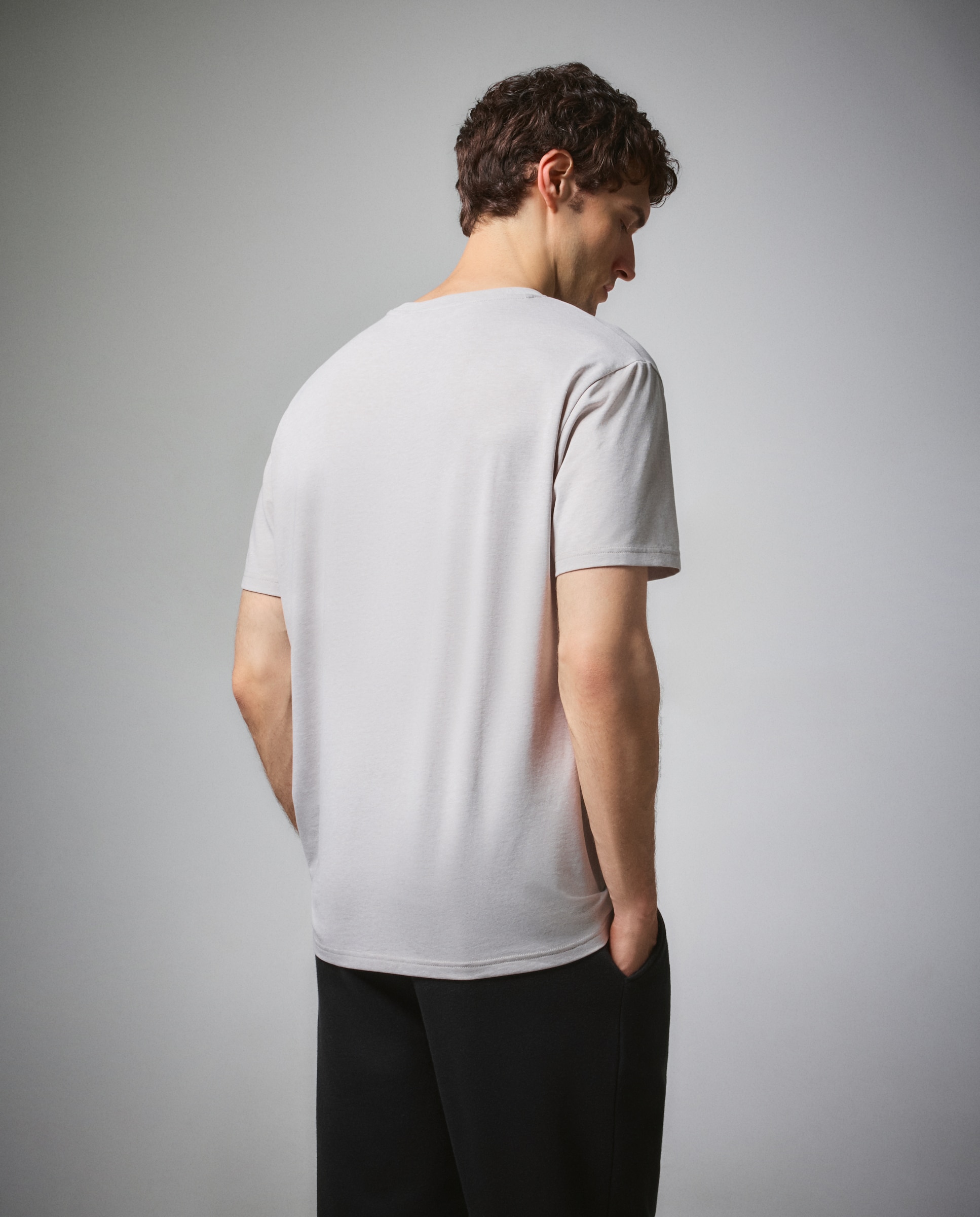 Camiseta de manga corta Sportcasual de hombre Boomerang - Plomo Plomo-3
