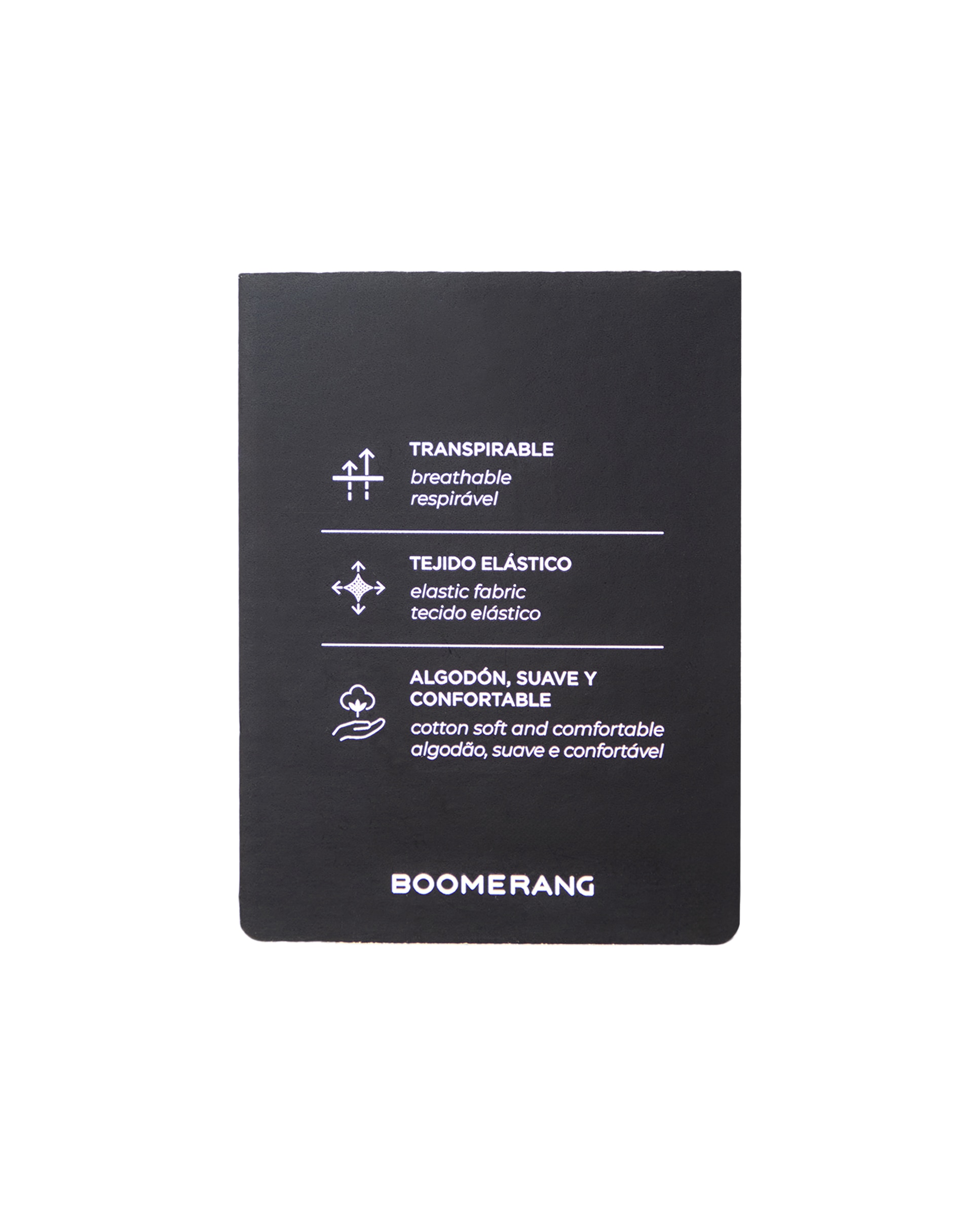 Camiseta de manga corta Sportcasual de hombre Boomerang - Negro Negro-6