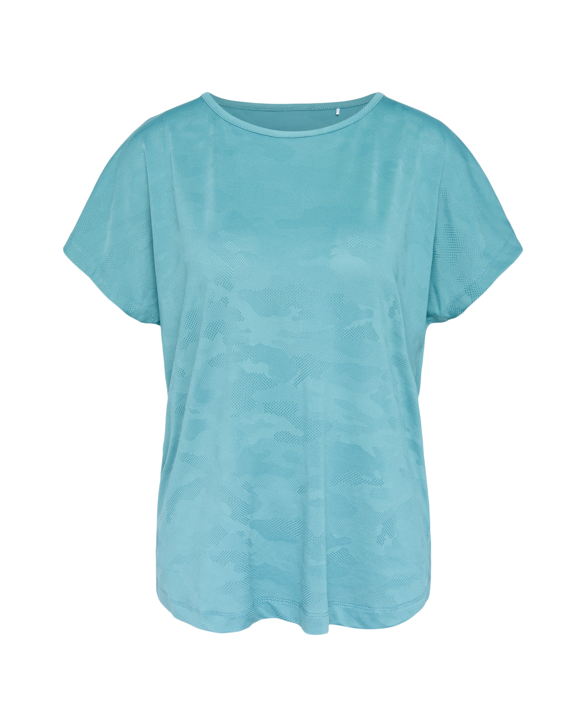 Camiseta jacquard de manga corta training de mujer Boomerang - 450 Turquesa 450 Turquesa-4