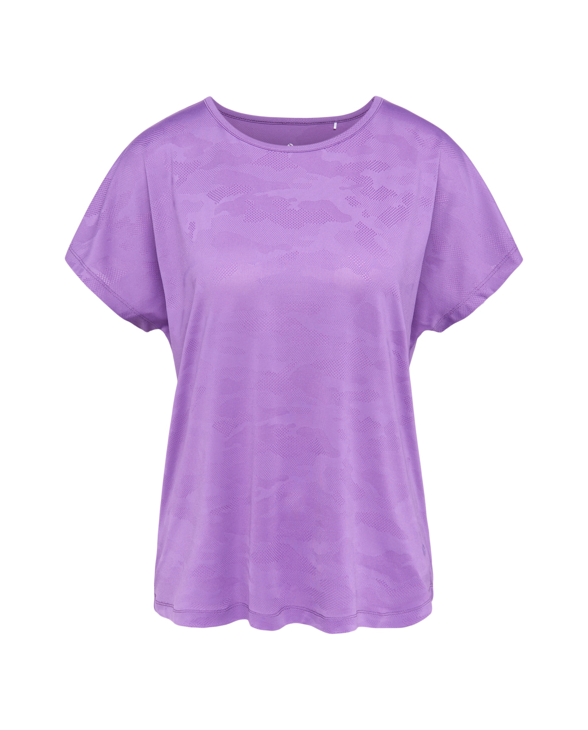 Camiseta jacquard de manga corta training de mujer Boomerang - Morado Morado-5