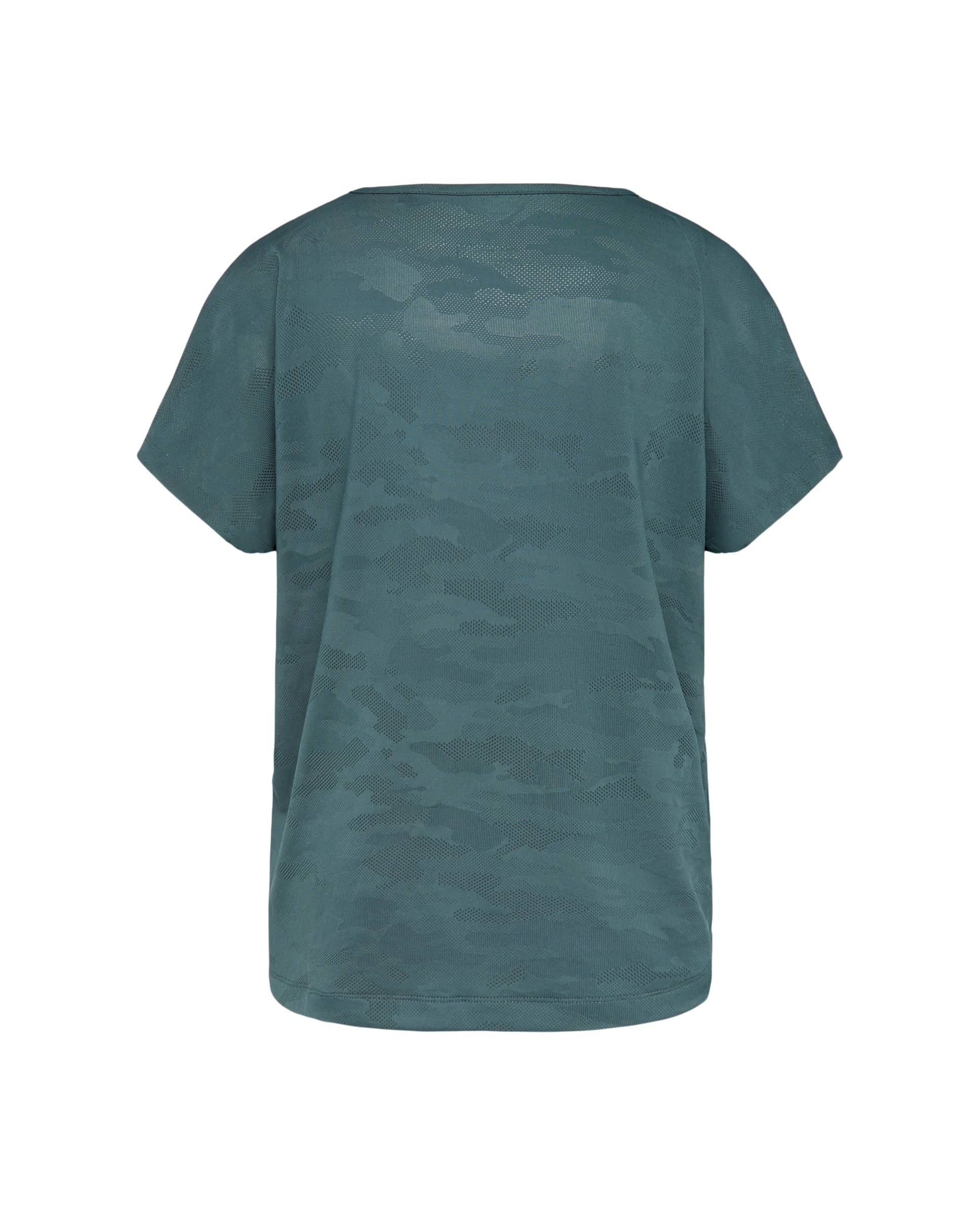 T-shirt de Training de Mulher com Jacquard e Manga Curta 560 Azeitona-2