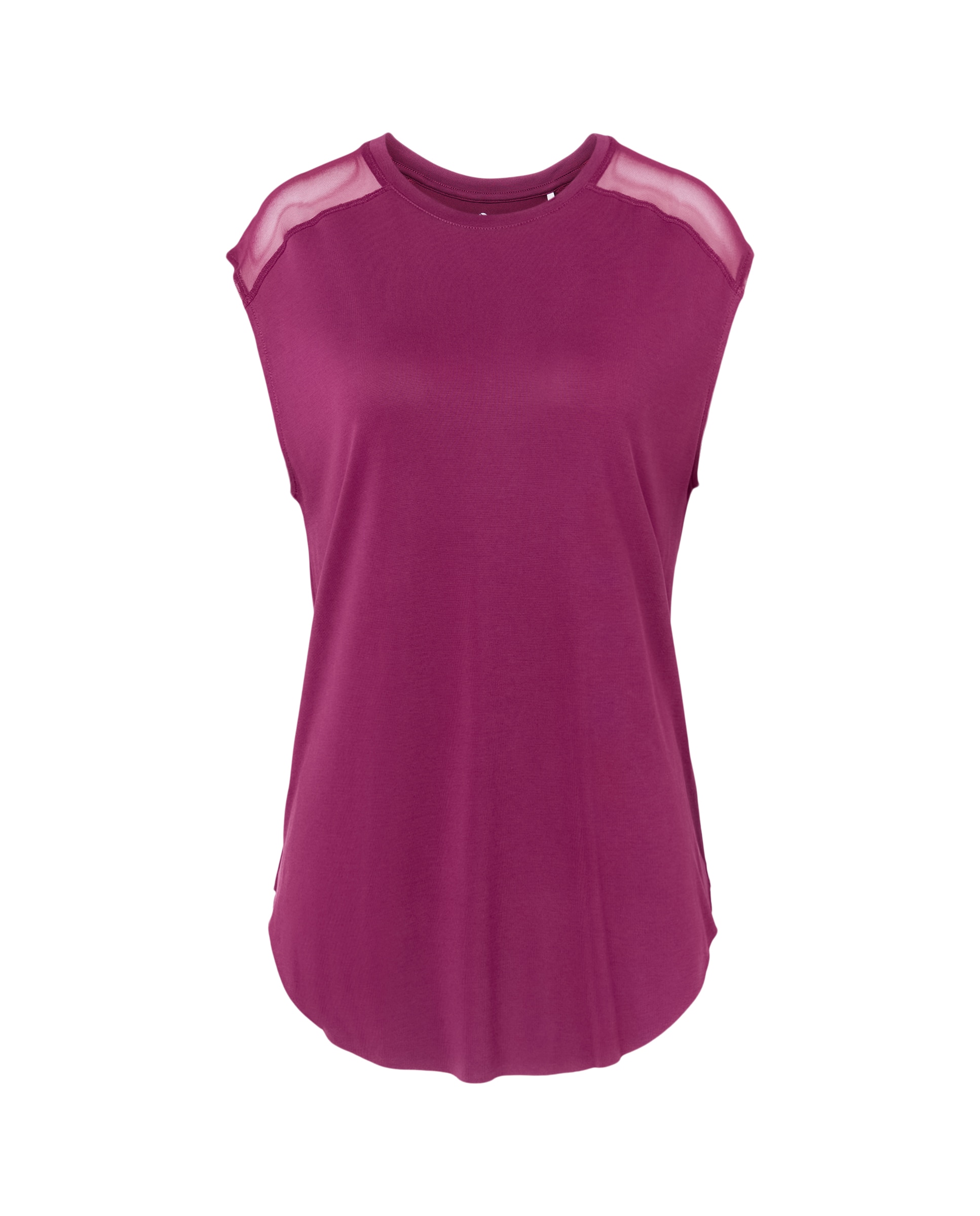 Camiseta de manga corta de modal con mesh de training de mujer Boomerang - Burdeos Burdeos-4