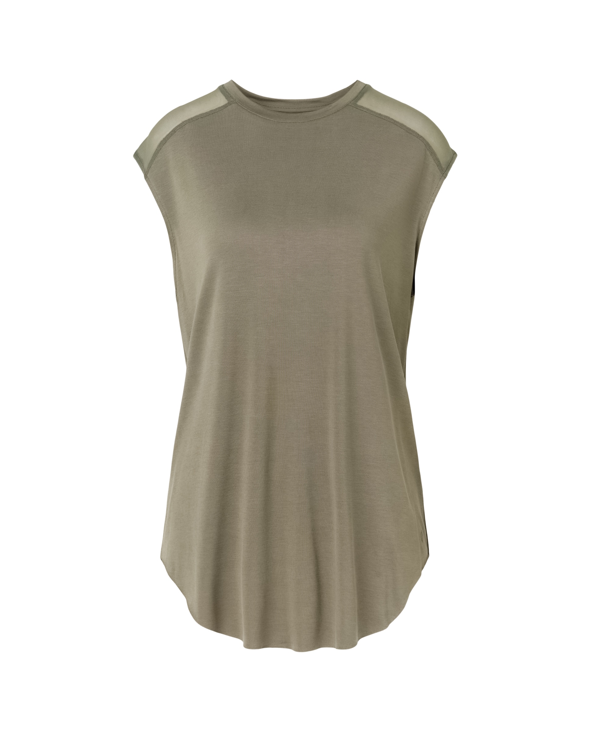 Camiseta de manga corta de modal con mesh de training de mujer Boomerang - Verde Verde-4