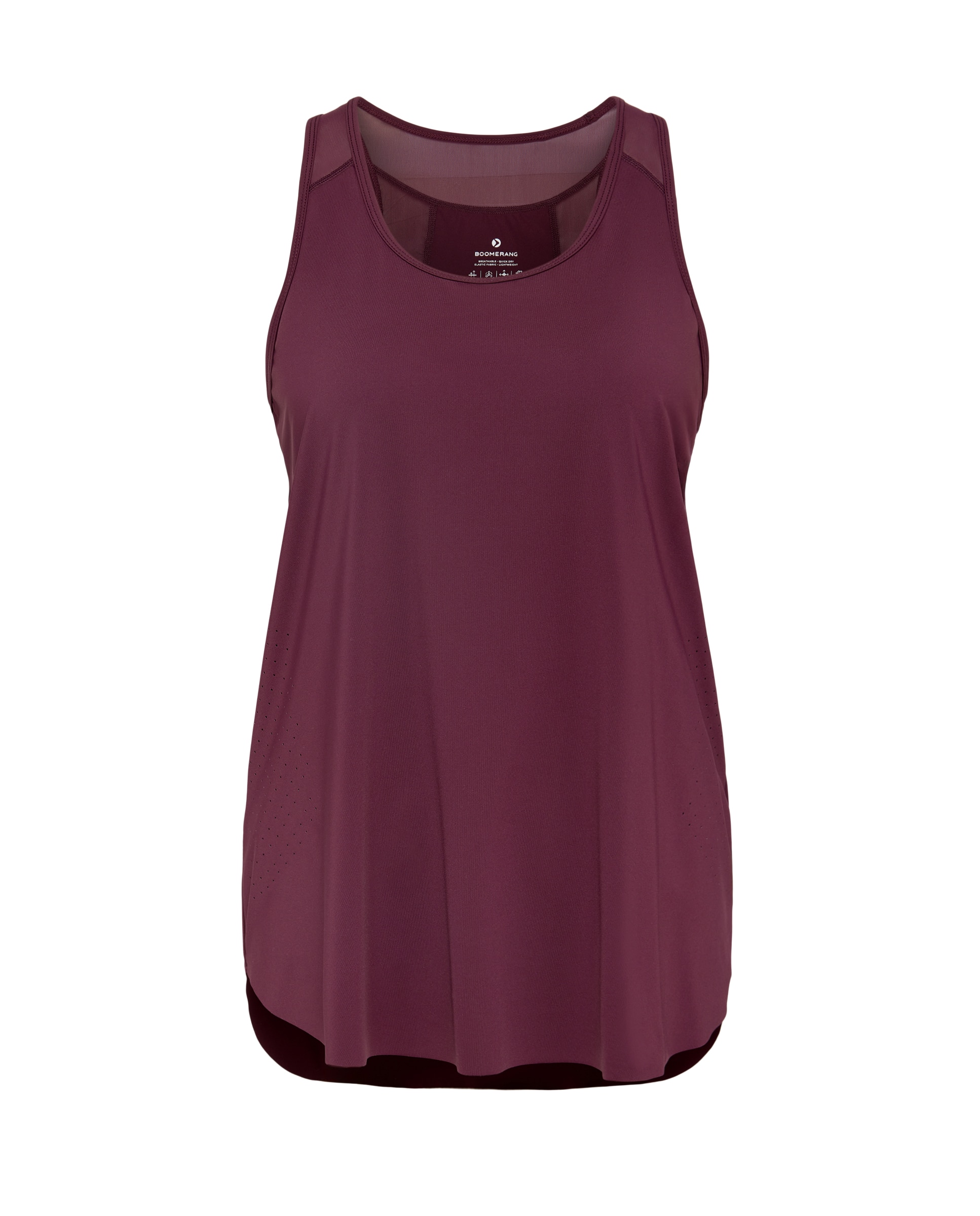 Camiseta sin mangas de training de mujer Boomerang - Burdeos Burdeos-4