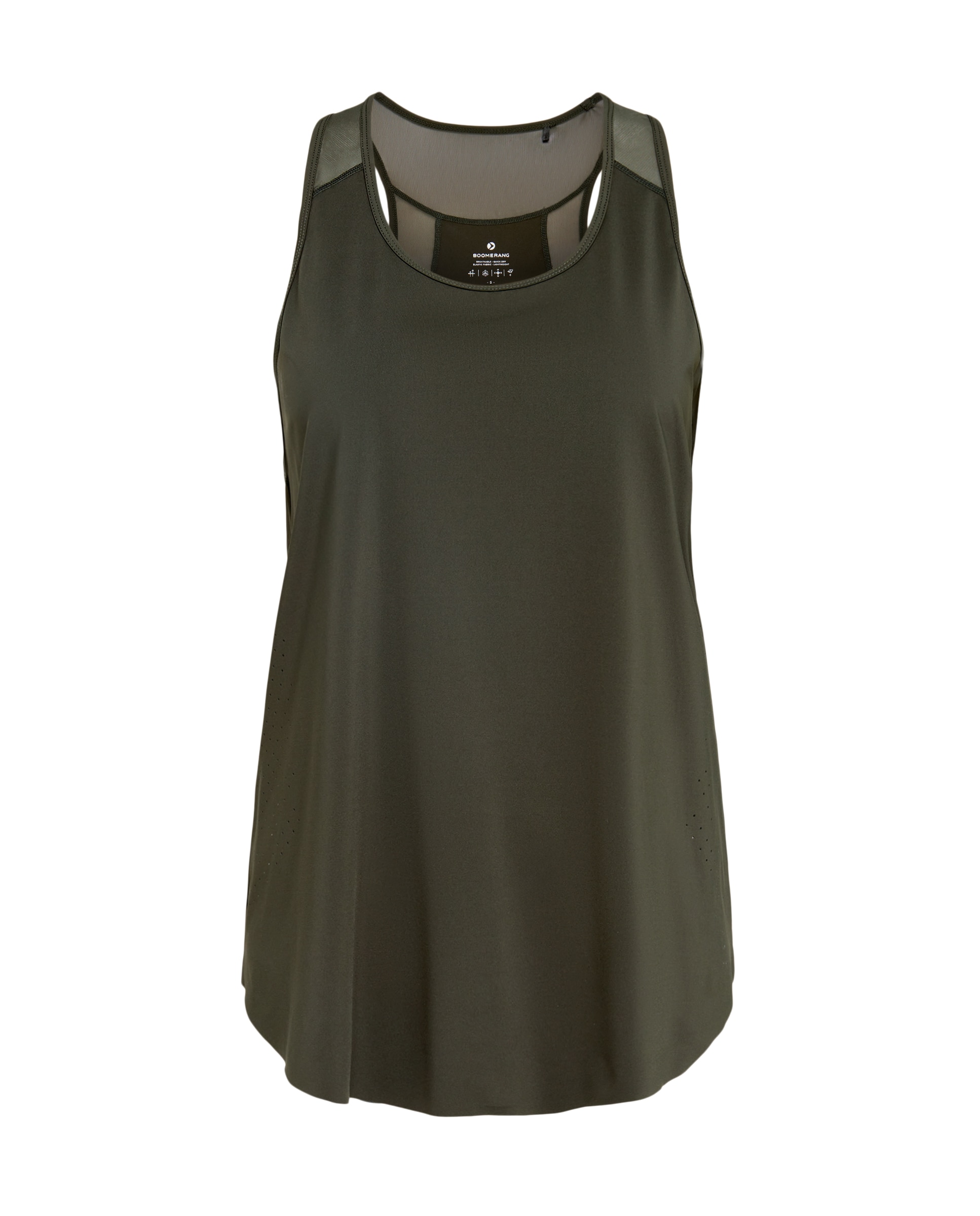 T-shirt sem Mangas de Training de Mulher 580 Musgo-4
