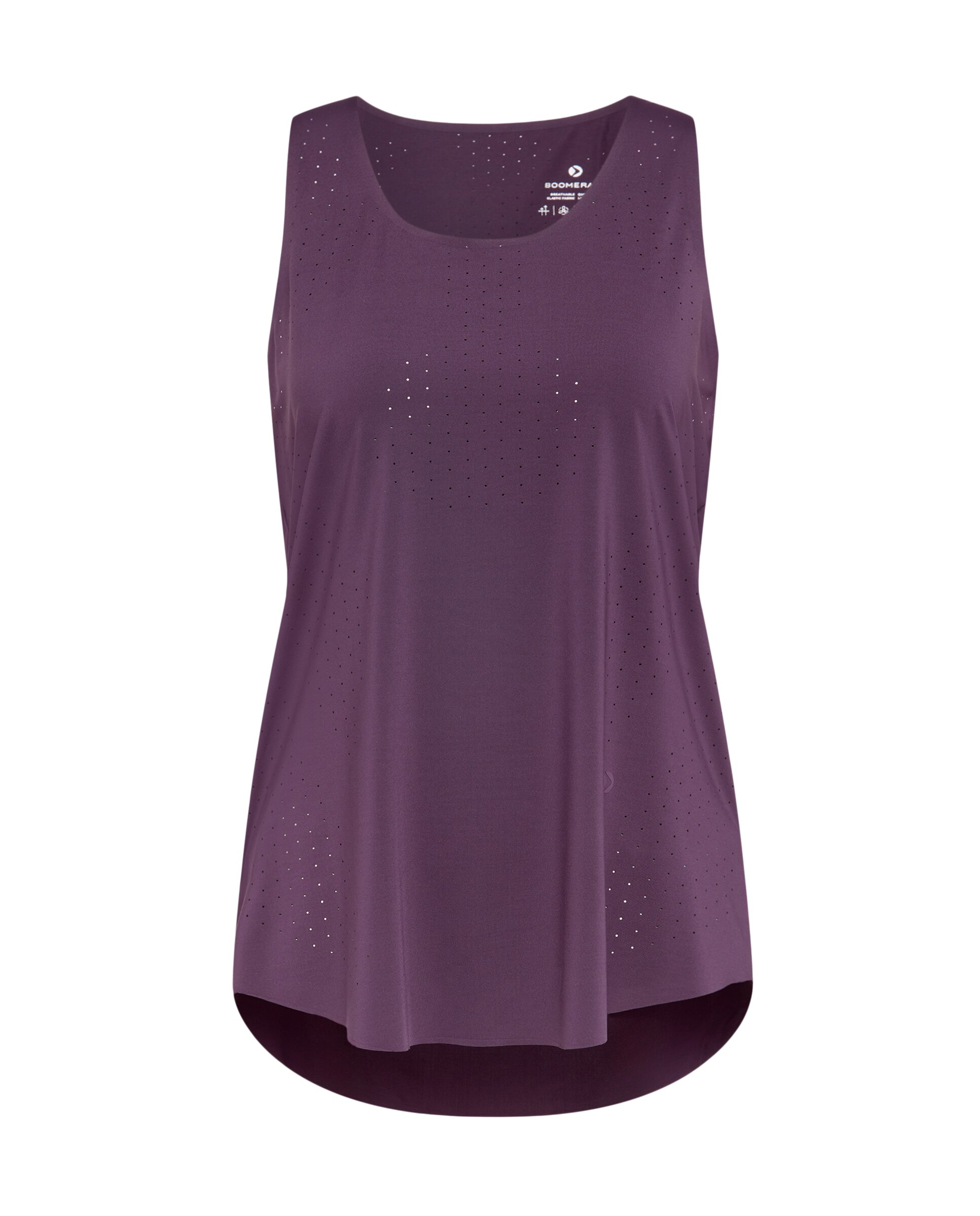 Camiseta sin mangas microperforada de training de mujer Boomerang - 291 Berenjena 291 Berenjena-4