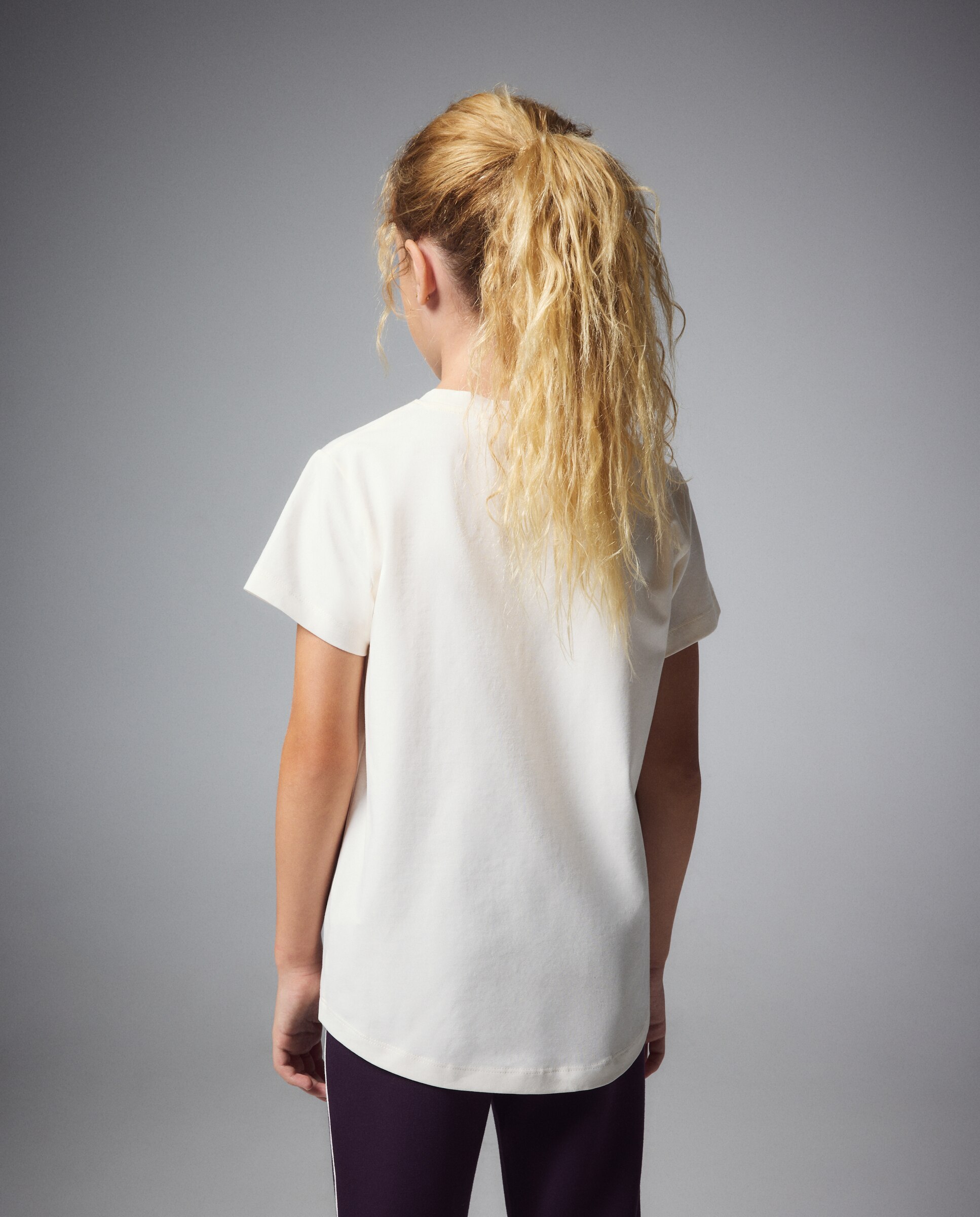 T-shirt de Manga Curta Sportcasual de Menina 130 Marfim-3