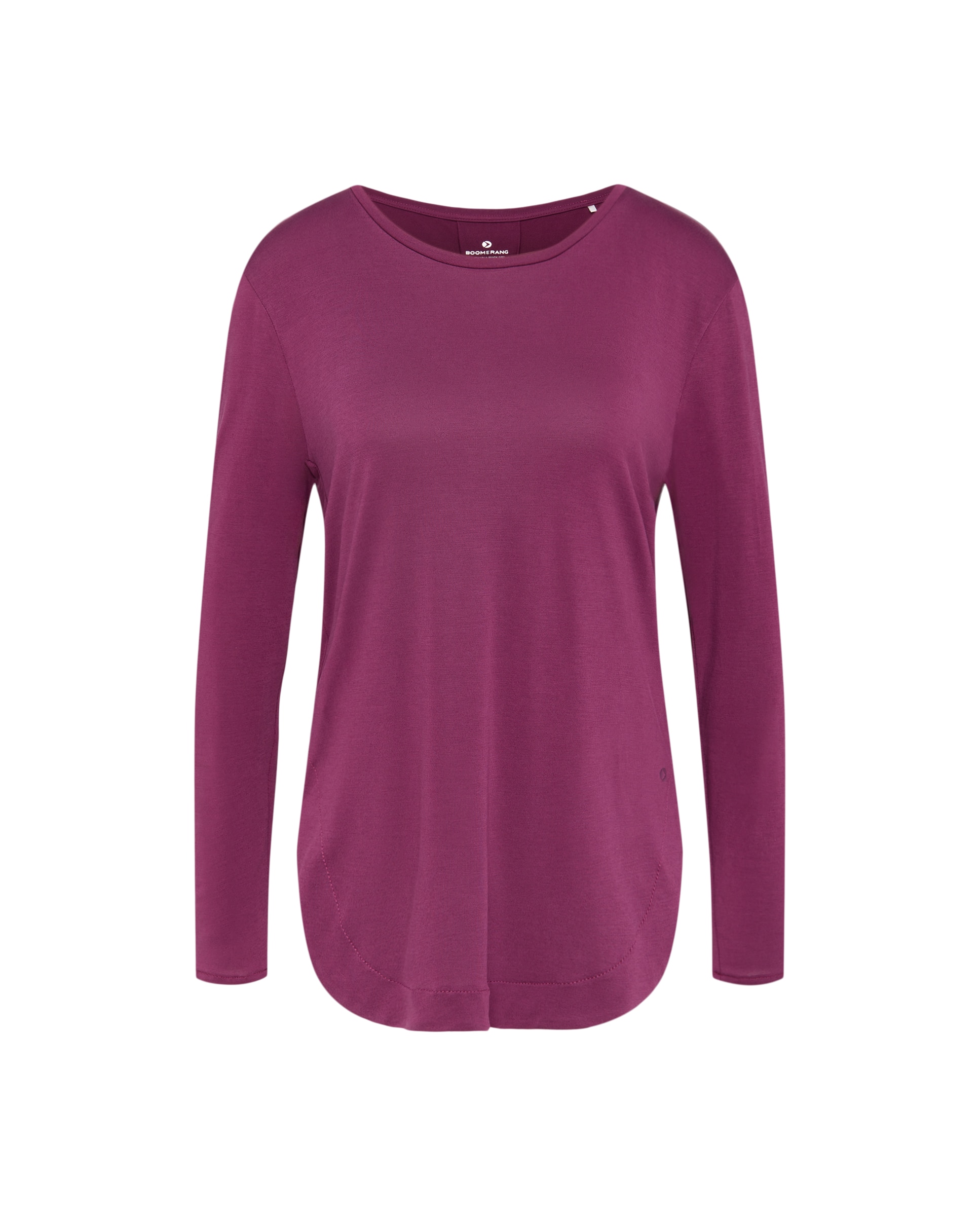Camisola de Training de Modal de Mulher com Manga Comprida Bordeaux-4