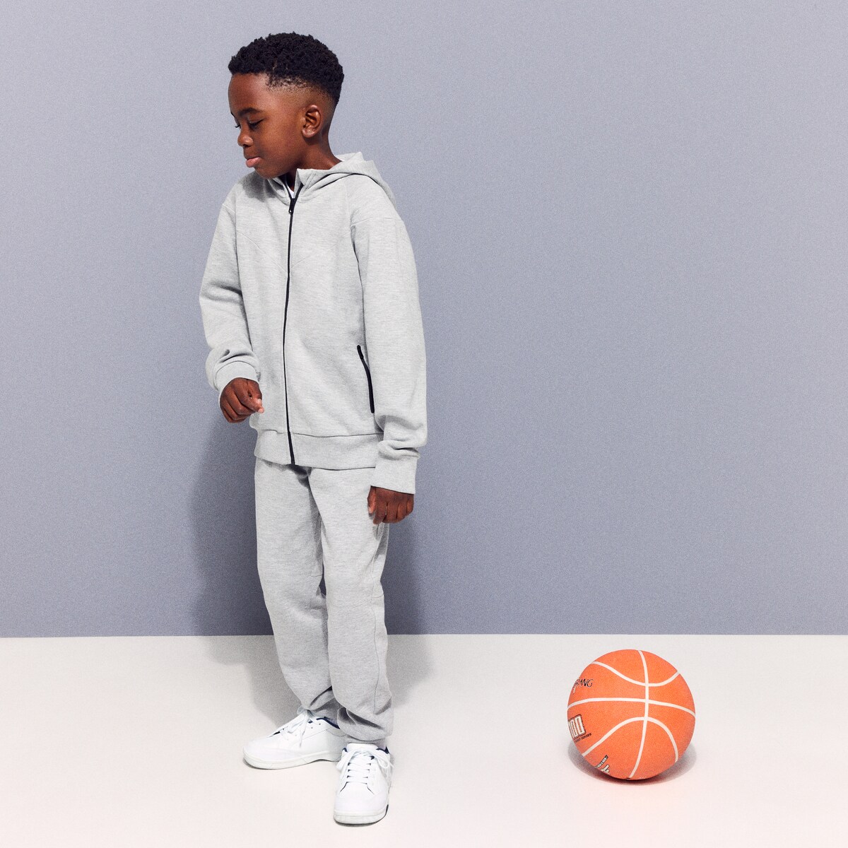 Fato de Treino Sportcasual de Menino Cinzento-2