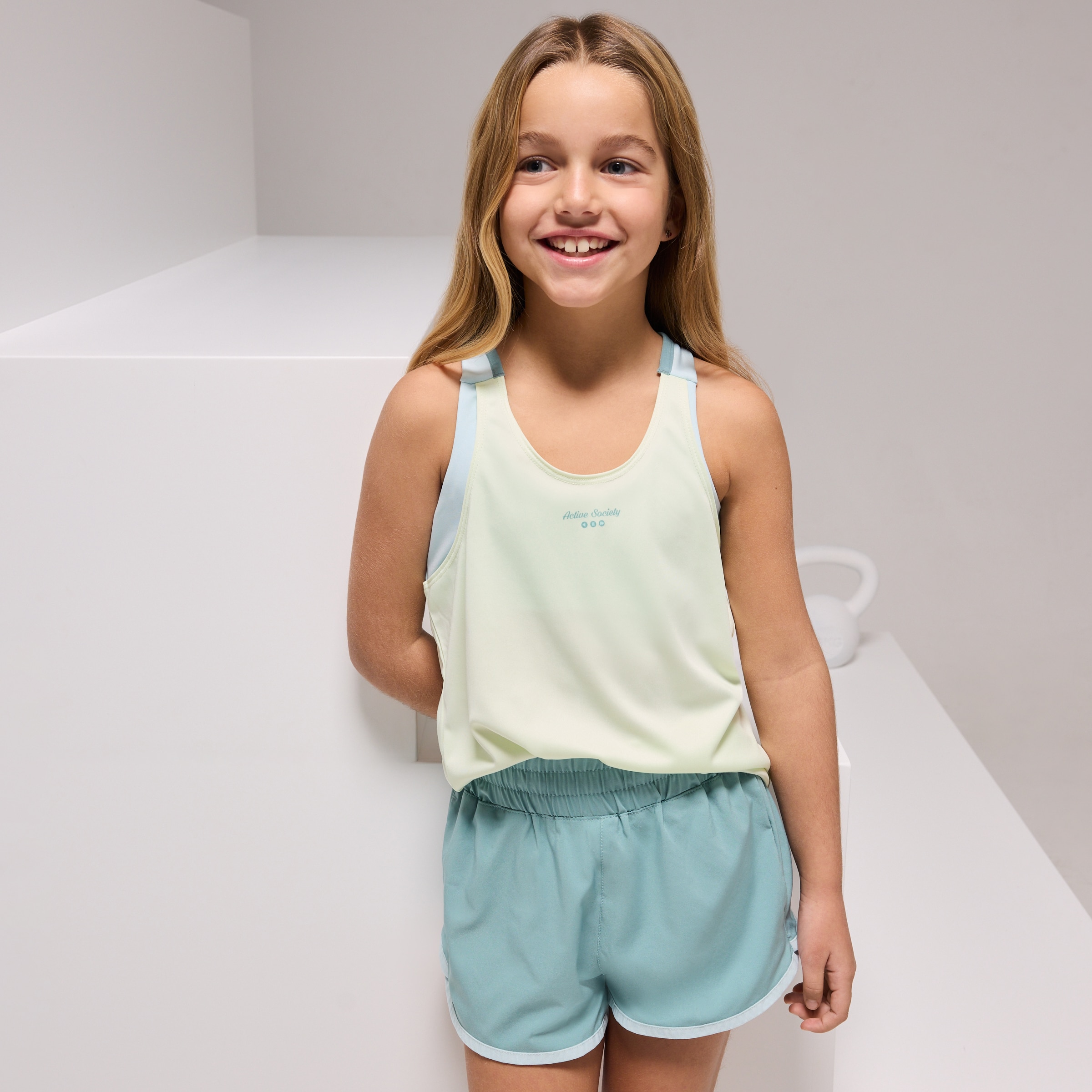 Conjunto de T-shirt sem Mangas com Top e Calções Sportcasual Lima-2
