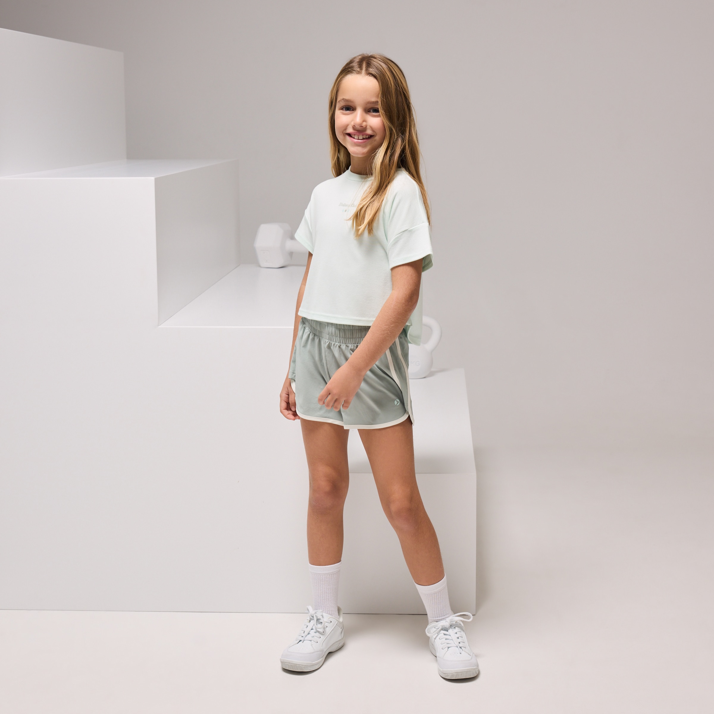 Conjunto de T-shirt+Calções Sportcasual de Menina Verde-Sala-de-Operações-1