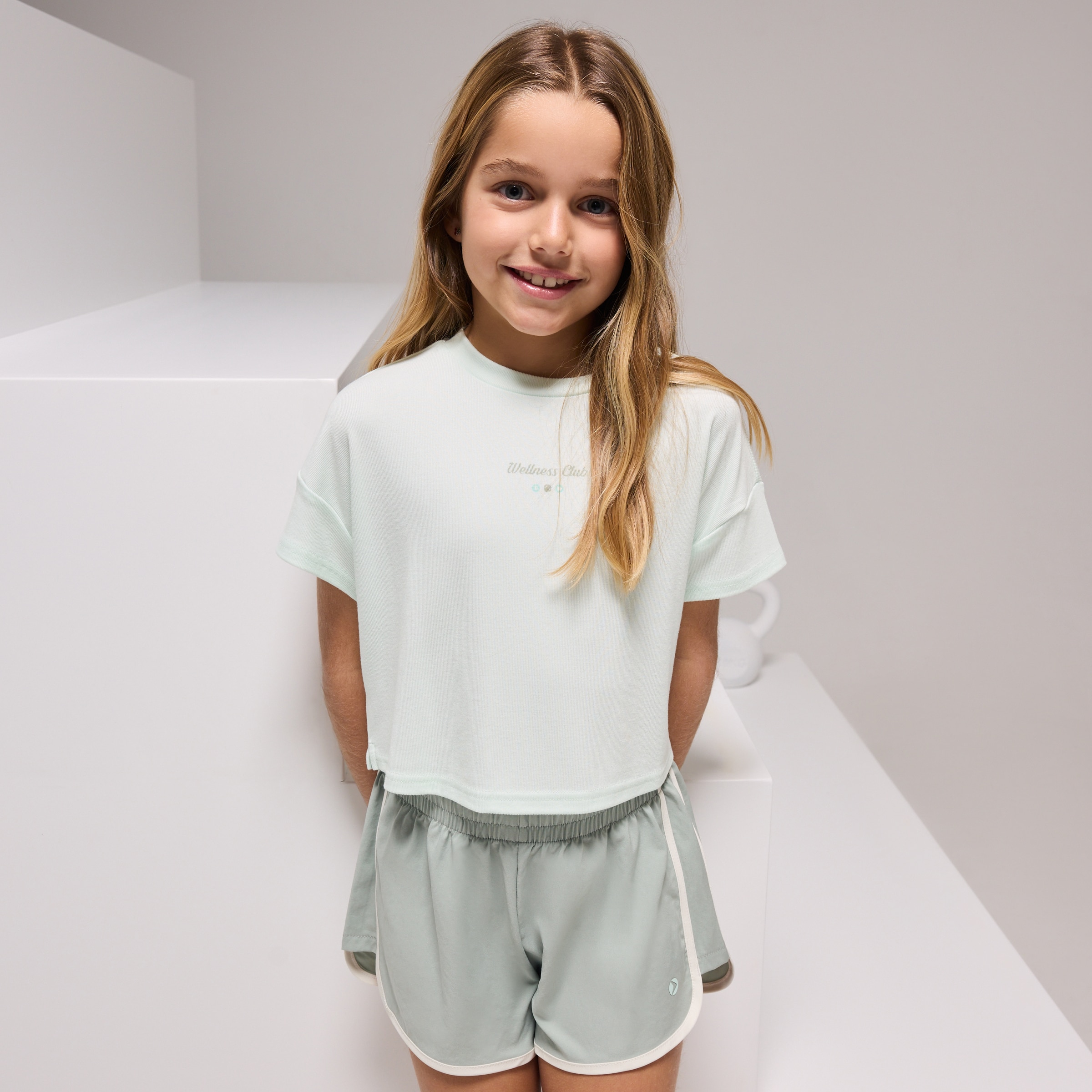 Conjunto de T-shirt+Calções Sportcasual de Menina Verde-Sala-de-Operações-2
