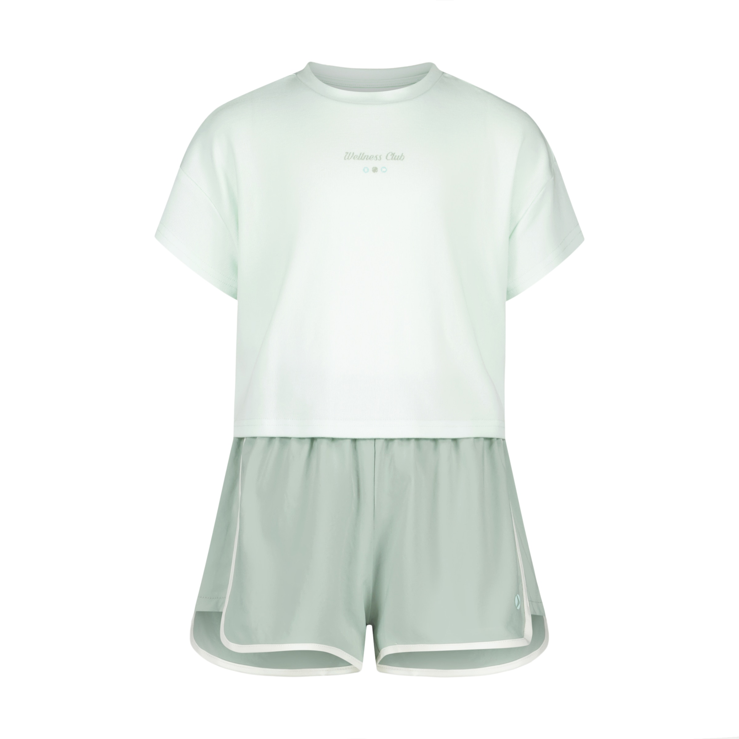 Conjunto de T-shirt+Calções Sportcasual de Menina Verde-Sala-de-Operações-4