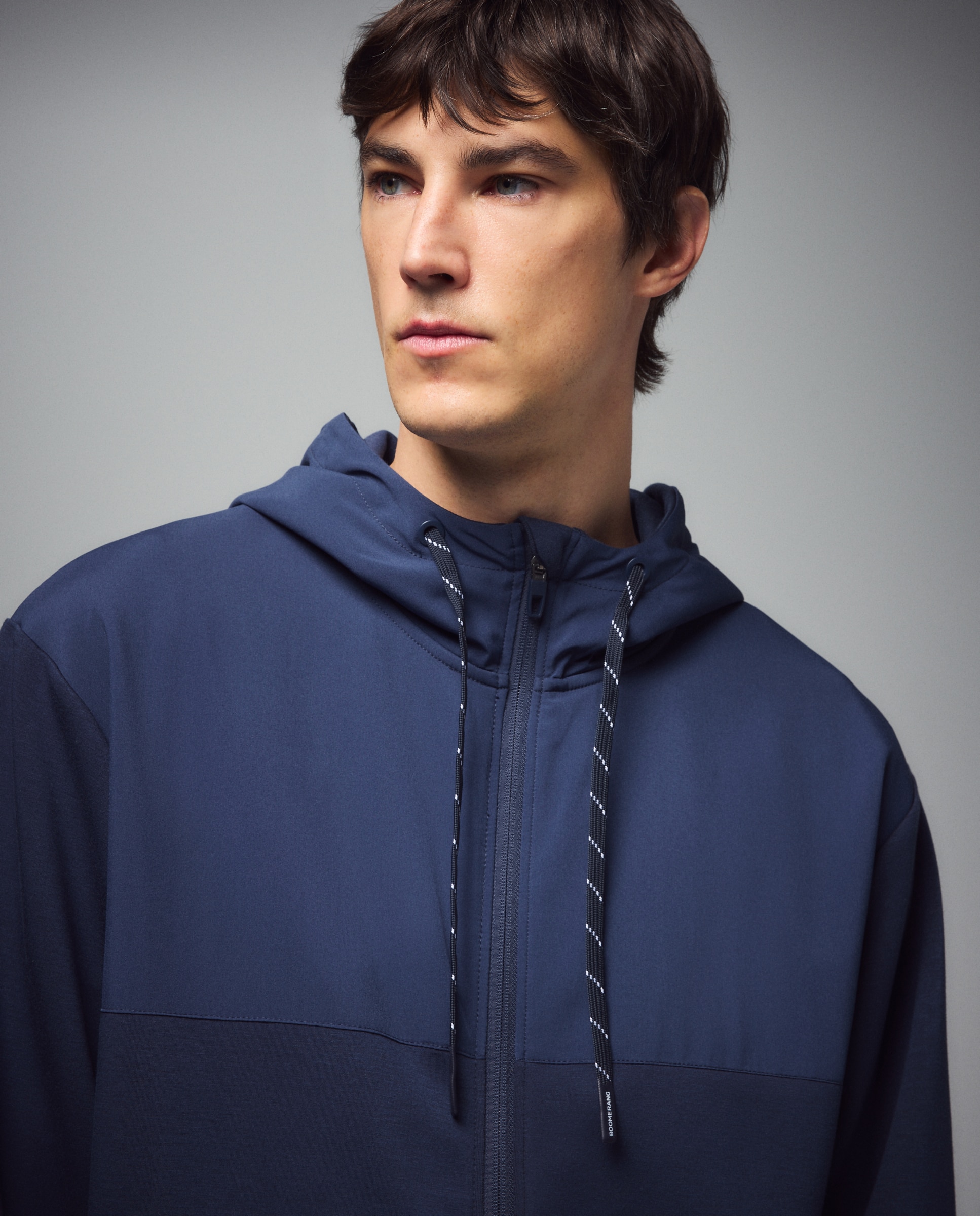 Chándal de viscosa con capucha Sportcasual de hombre Boomerang - Azul marino Azul marino-3