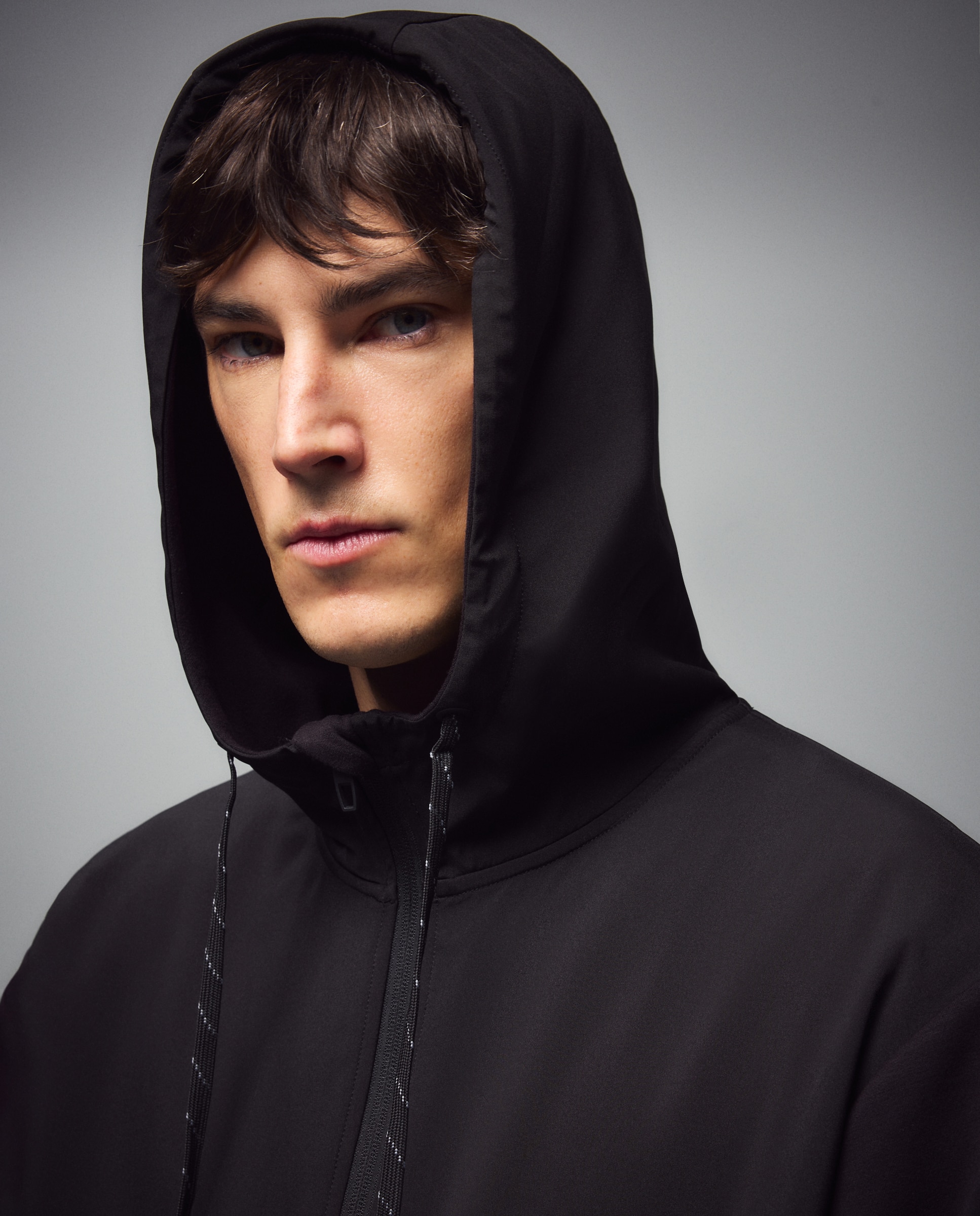 Chándal de viscosa con capucha Sportcasual de hombre Boomerang - Negro Negro-2