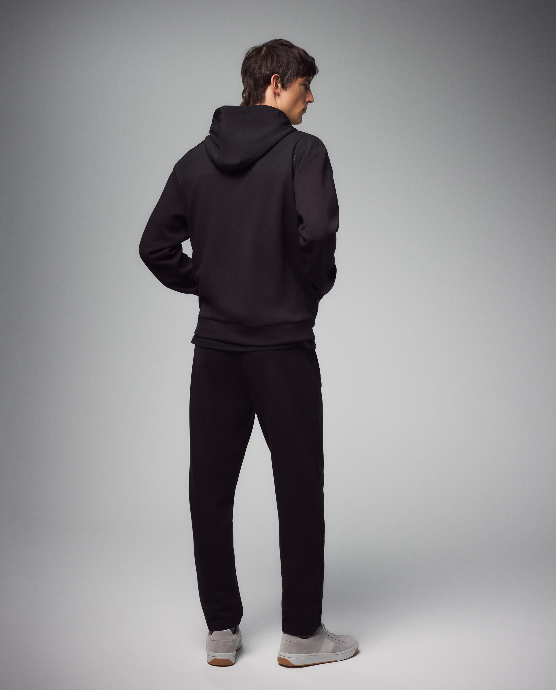 Chándal de viscosa con capucha Sportcasual de hombre Boomerang - Negro Negro-3