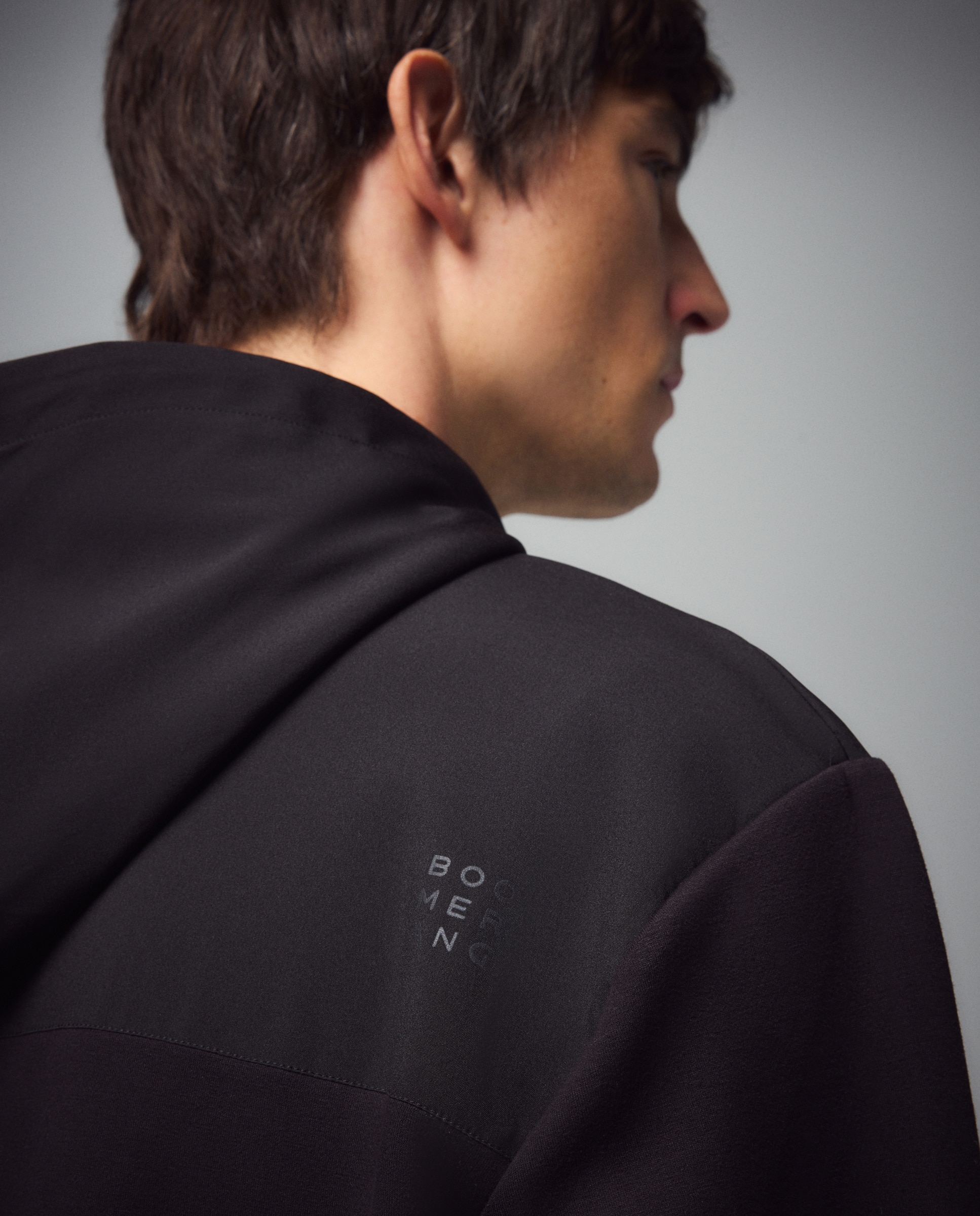 Chándal de viscosa con capucha Sportcasual de hombre Boomerang - Negro Negro-4